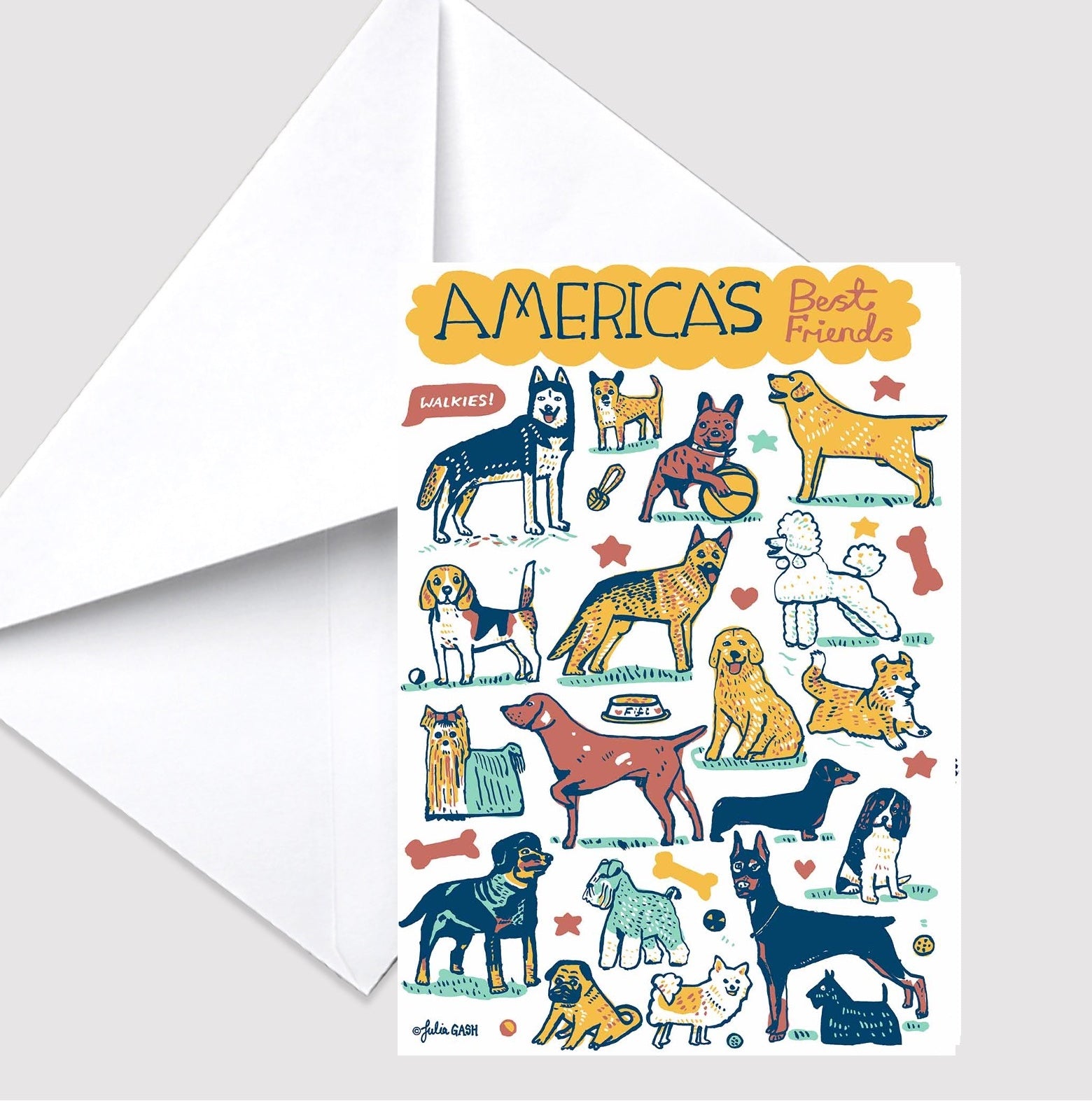 America's Best Friends Greeting Card - Julia Gash