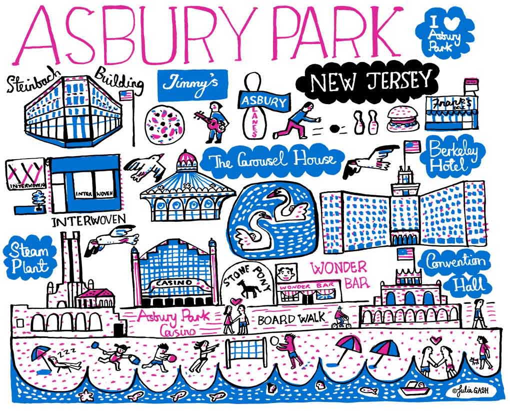 Asbury Park Art Print - Julia Gash
