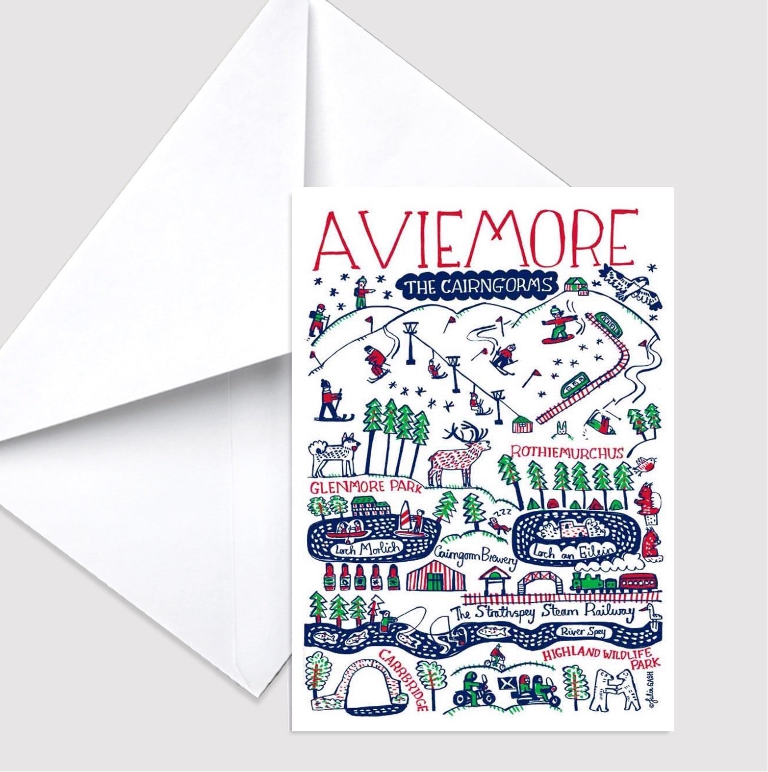 Aviemore Greeting Card - Julia Gash