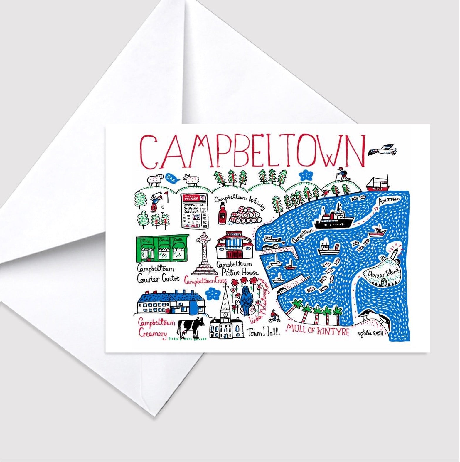 Campbeltown Greeting Card by Julia Gash