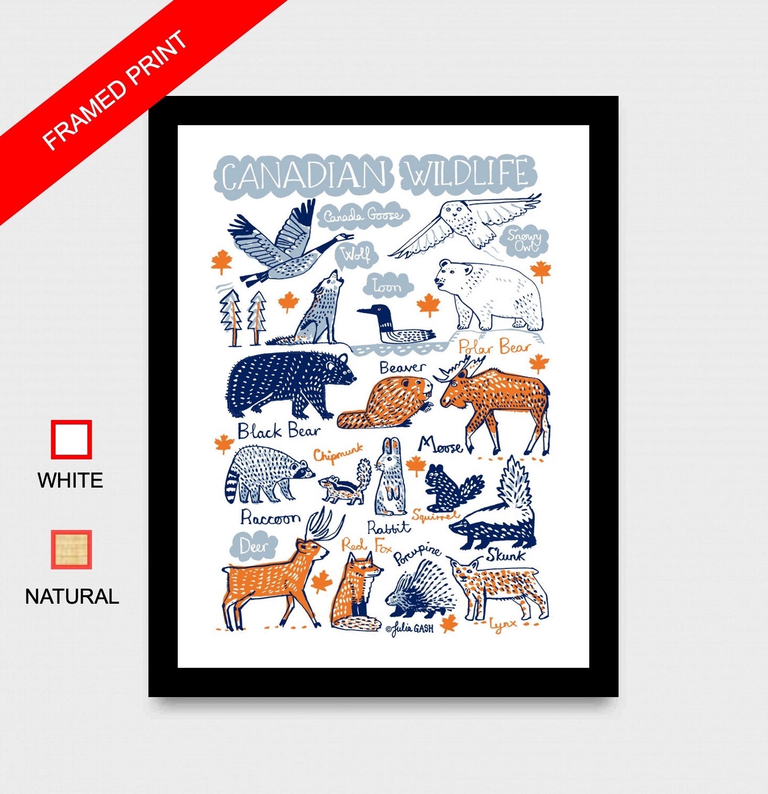 Canadian Wildlife Art Print