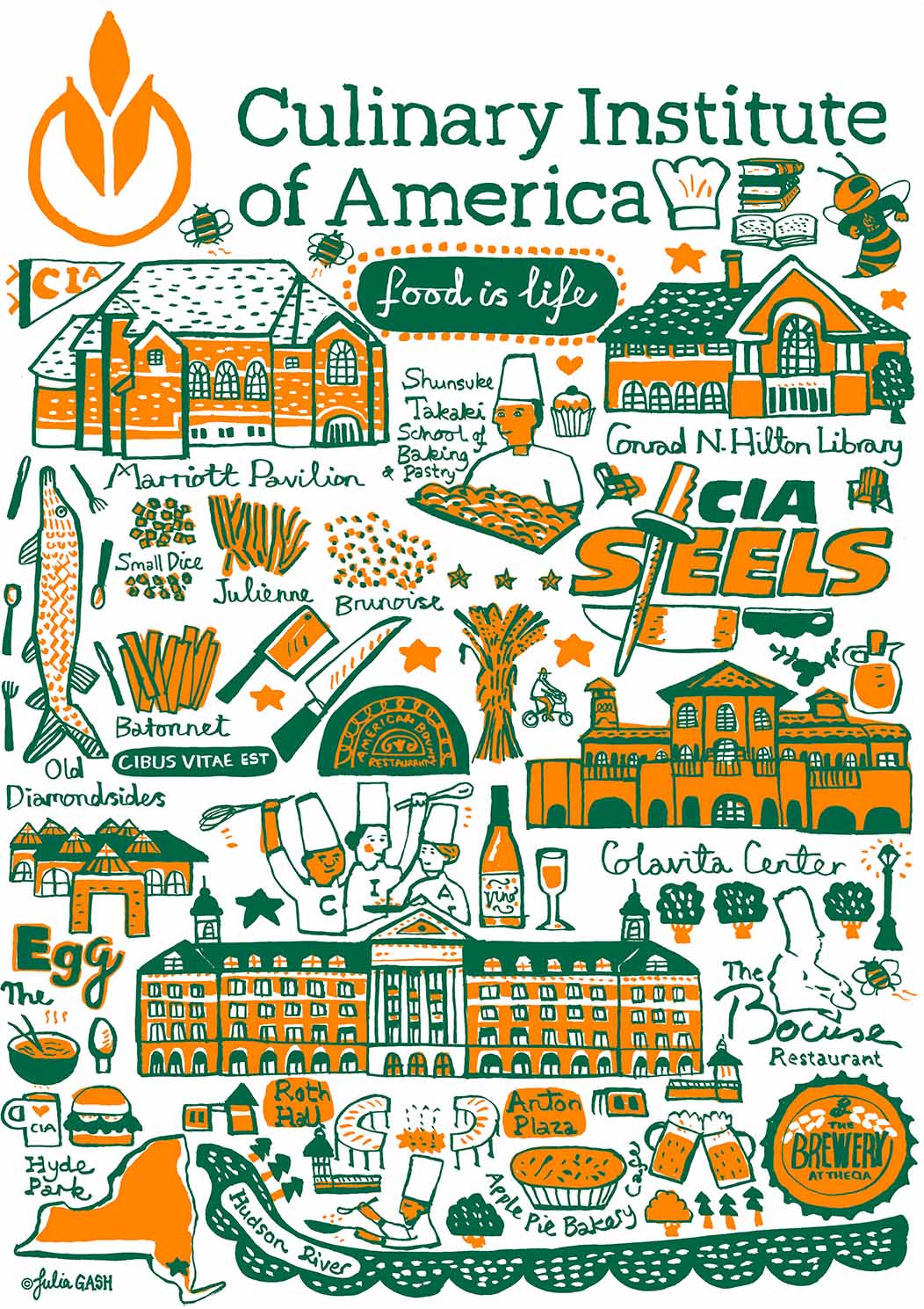Culinary Institute of America Design by Julia Gash