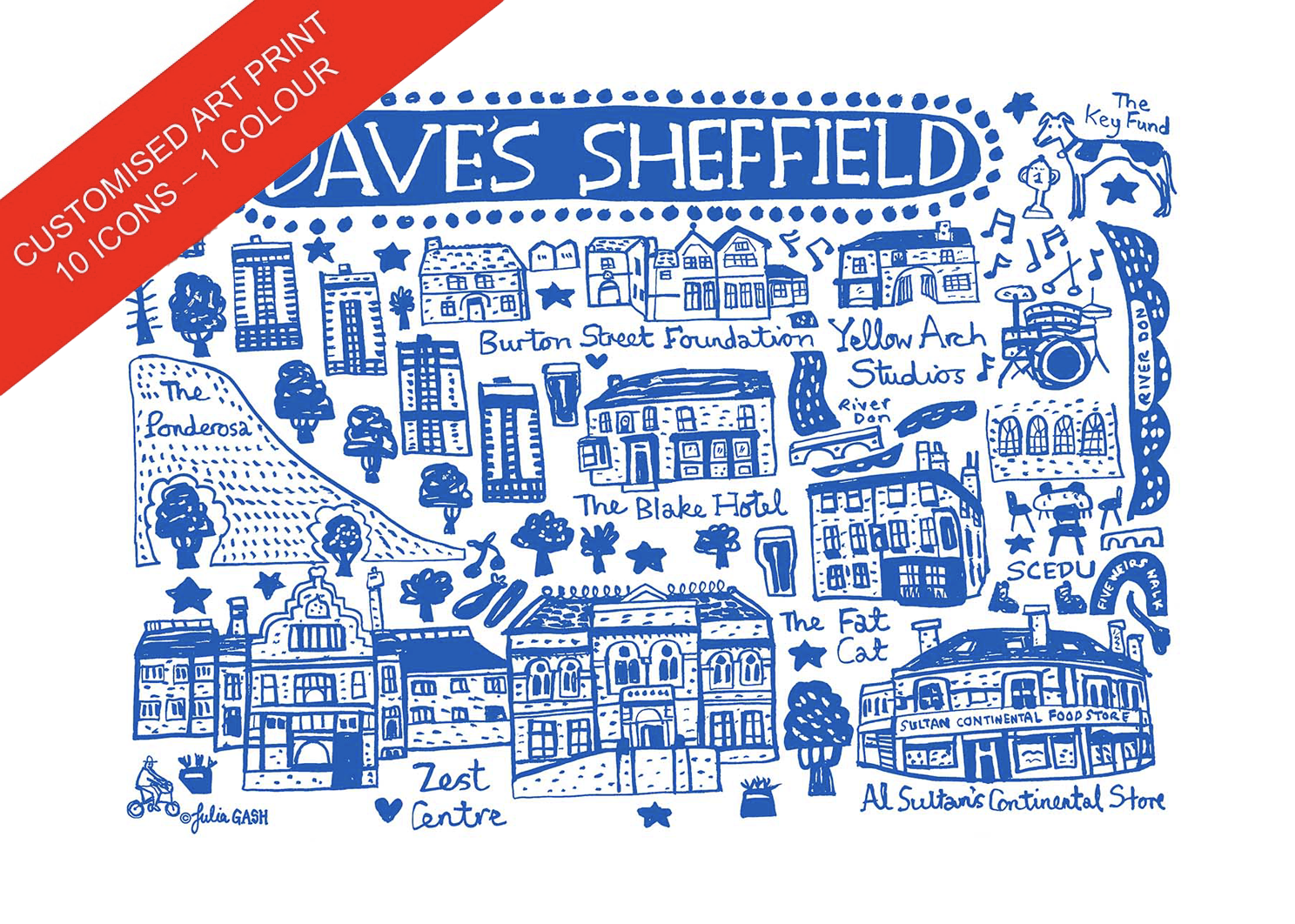 Commission Your Own 1 Colour Design by Julia Gash - Julia Gash