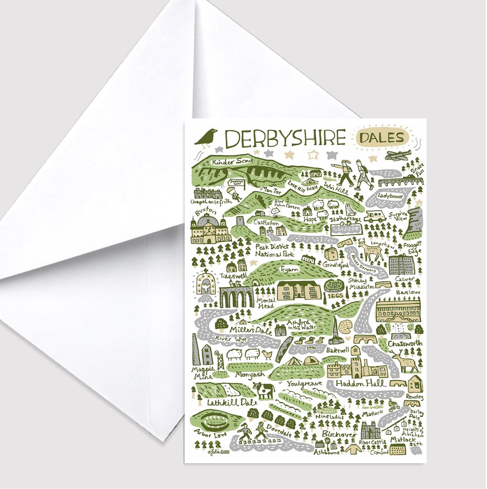 Derbyshire Dales Greeting Card - Julia Gash