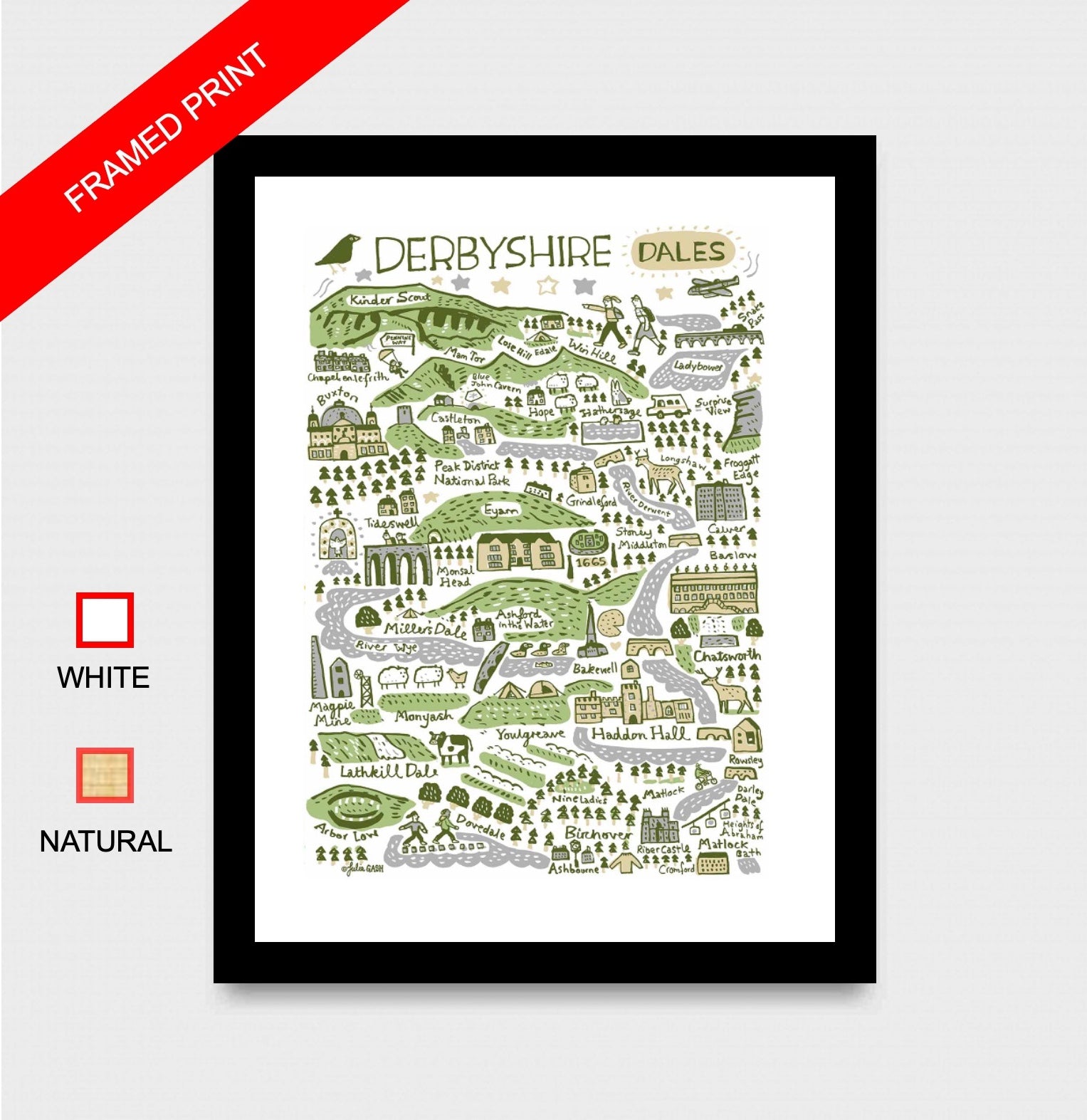 Derbyshire Dales Art Print - Julia Gash