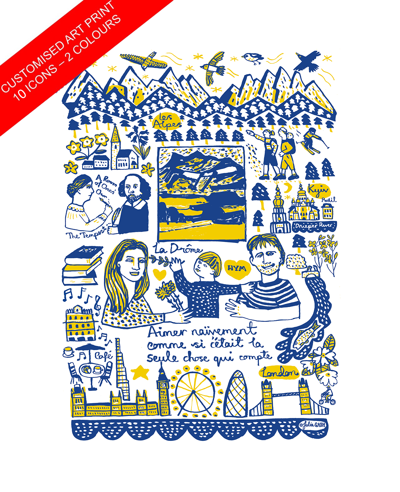 Commission Your Own 2 Colour Design by Julia Gash - Julia Gash