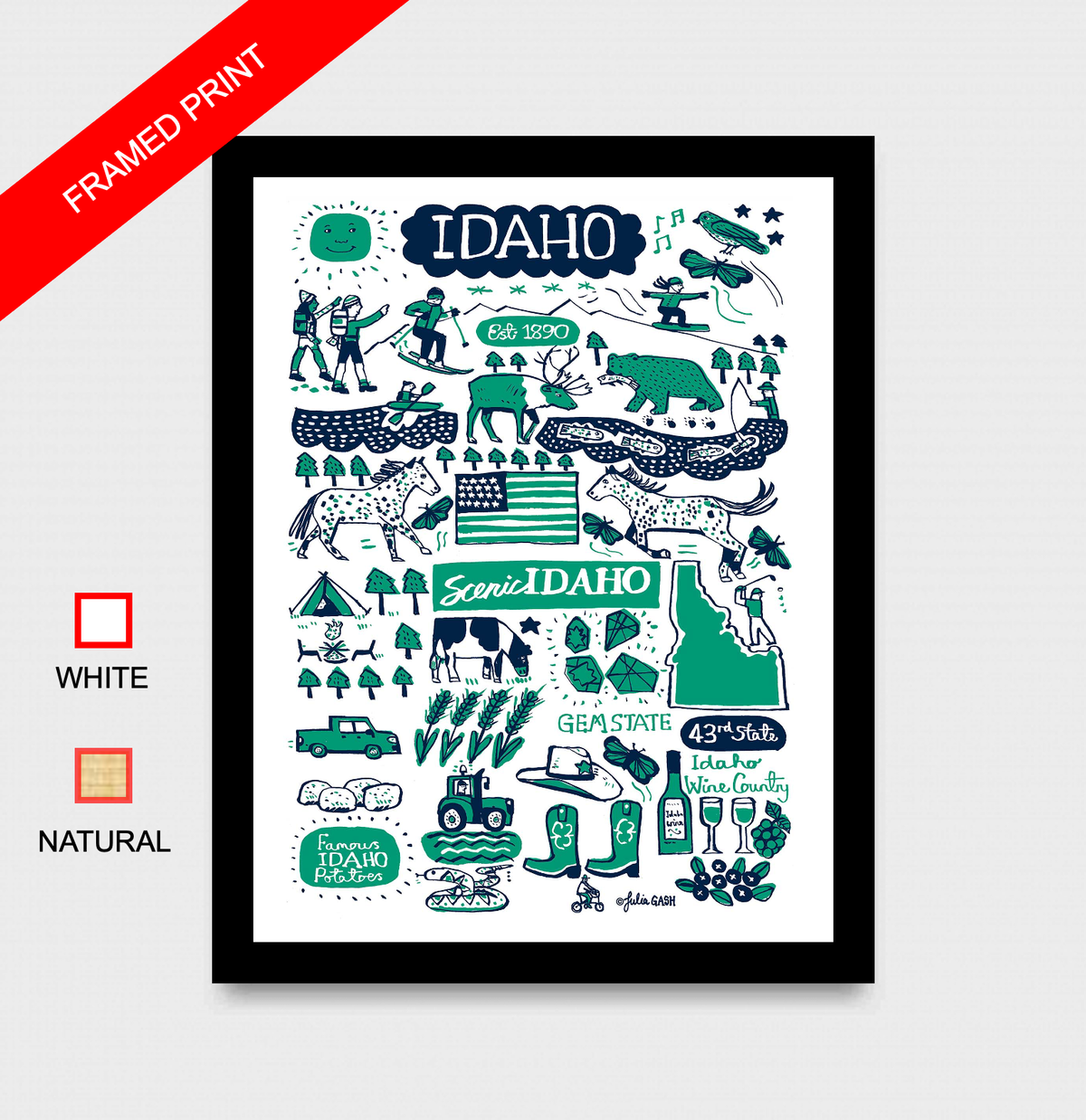 Idaho Art Print