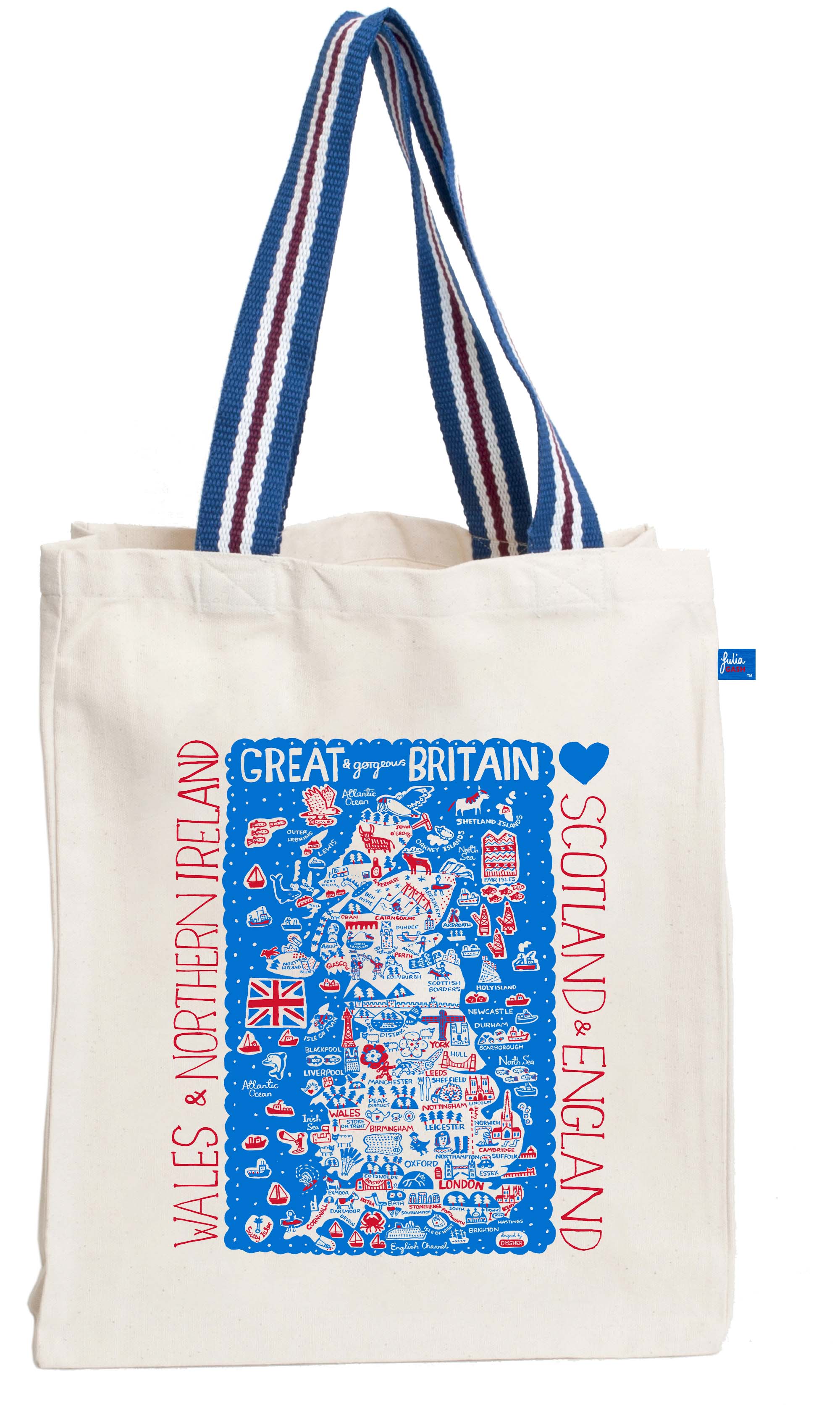 Great Britain by Dasher Tote Bag