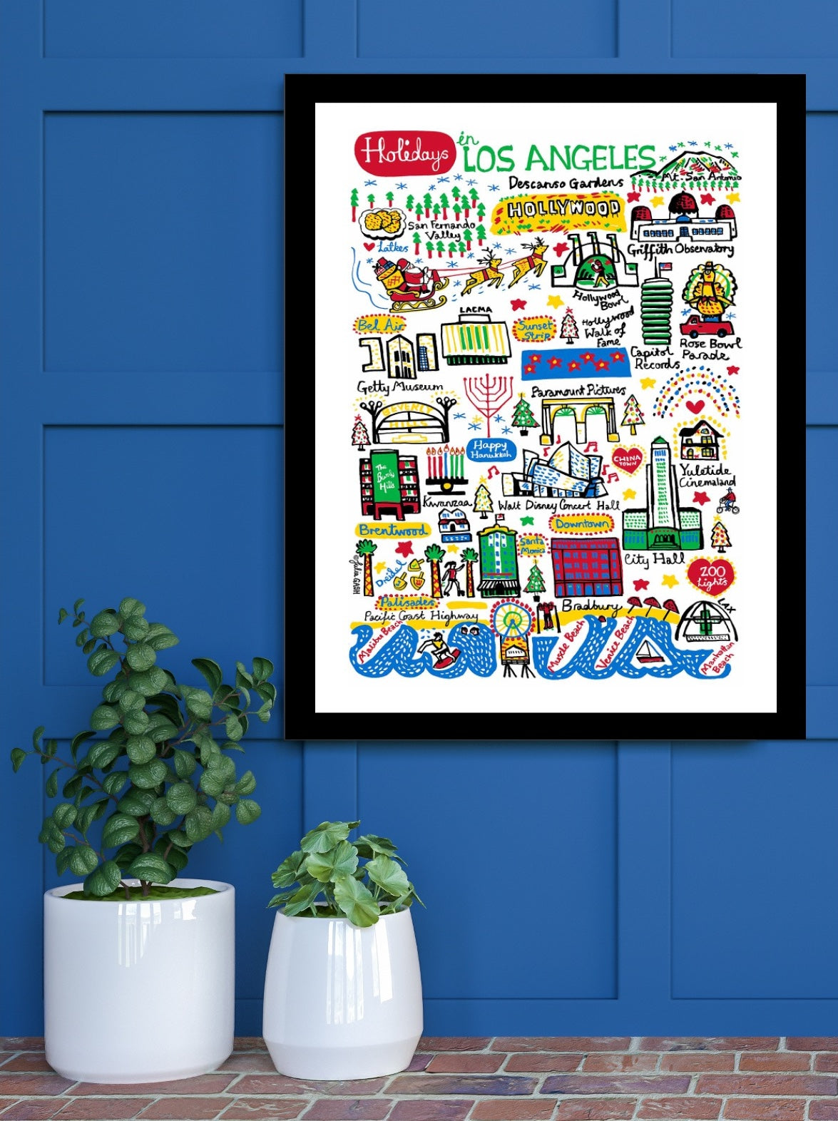 Holidays in Los Angeles Art Print - Julia Gash