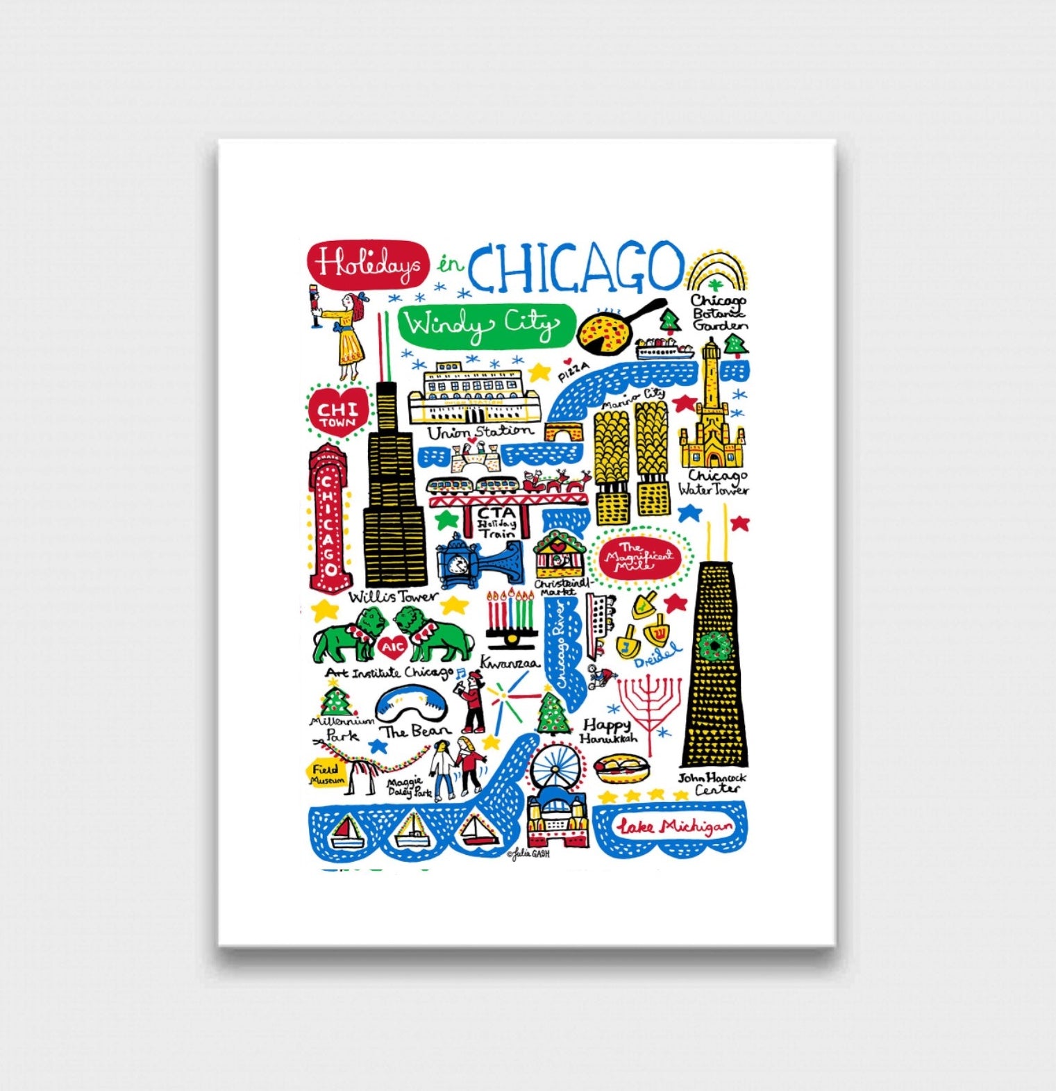 Holidays in Chicago Art Print