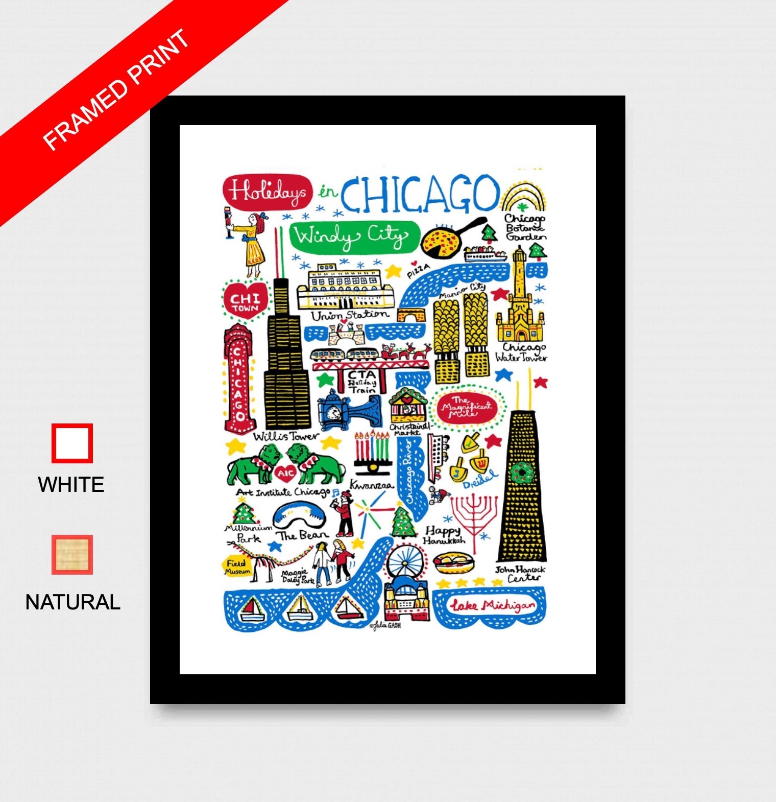 Holidays in Chicago Art Print