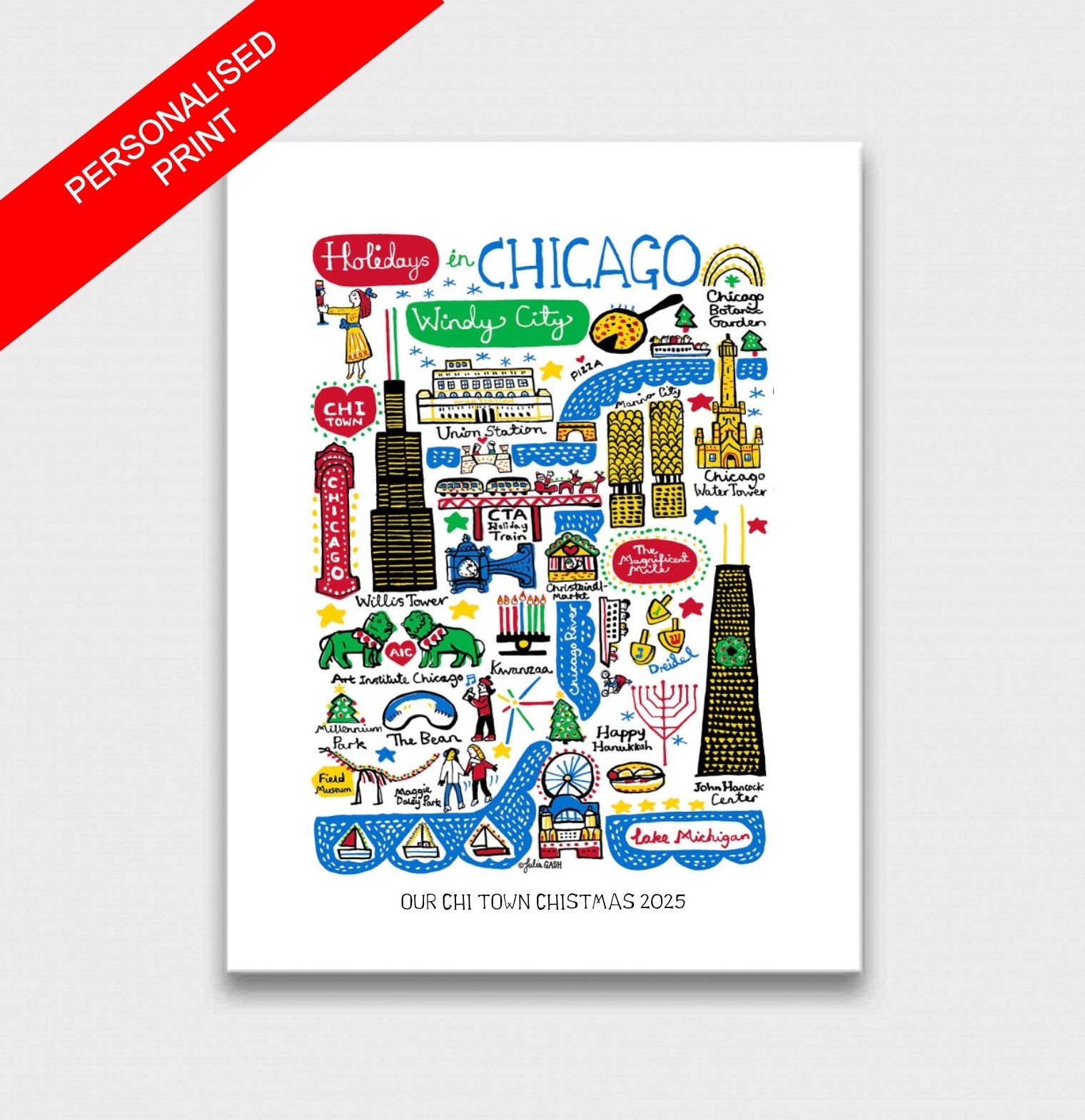 Holidays in Chicago Art Print