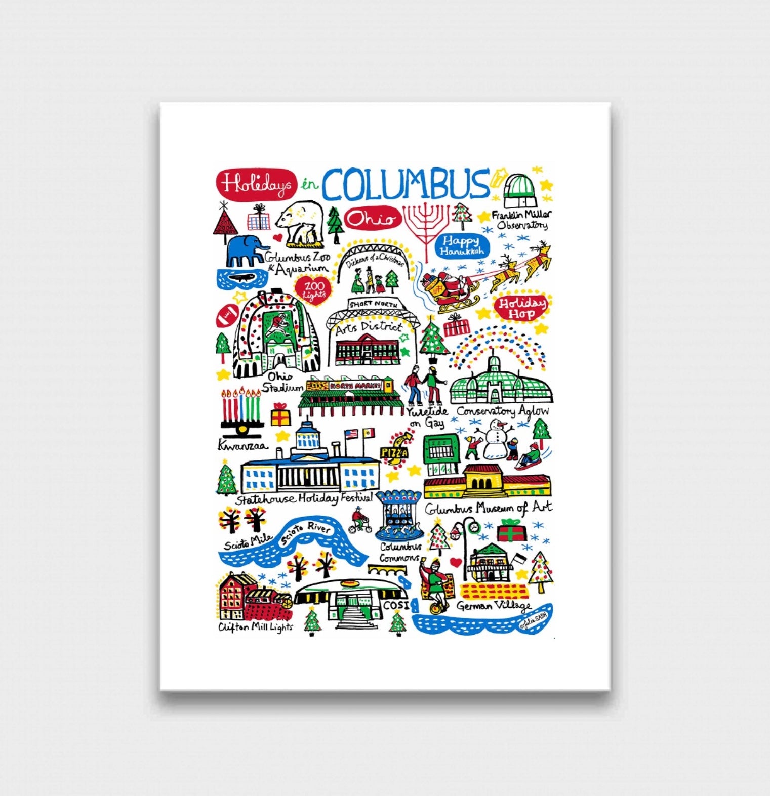 Holidays in Columbus Art Print