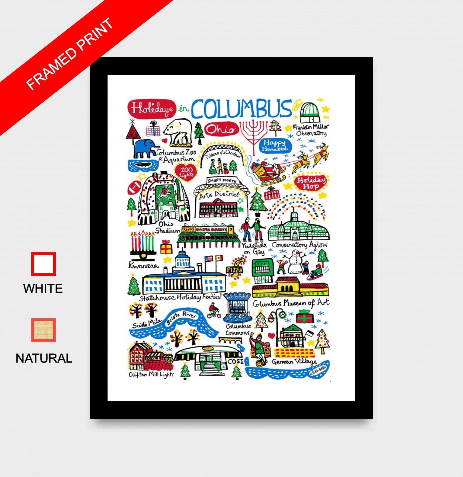 Holidays in Columbus Art Print