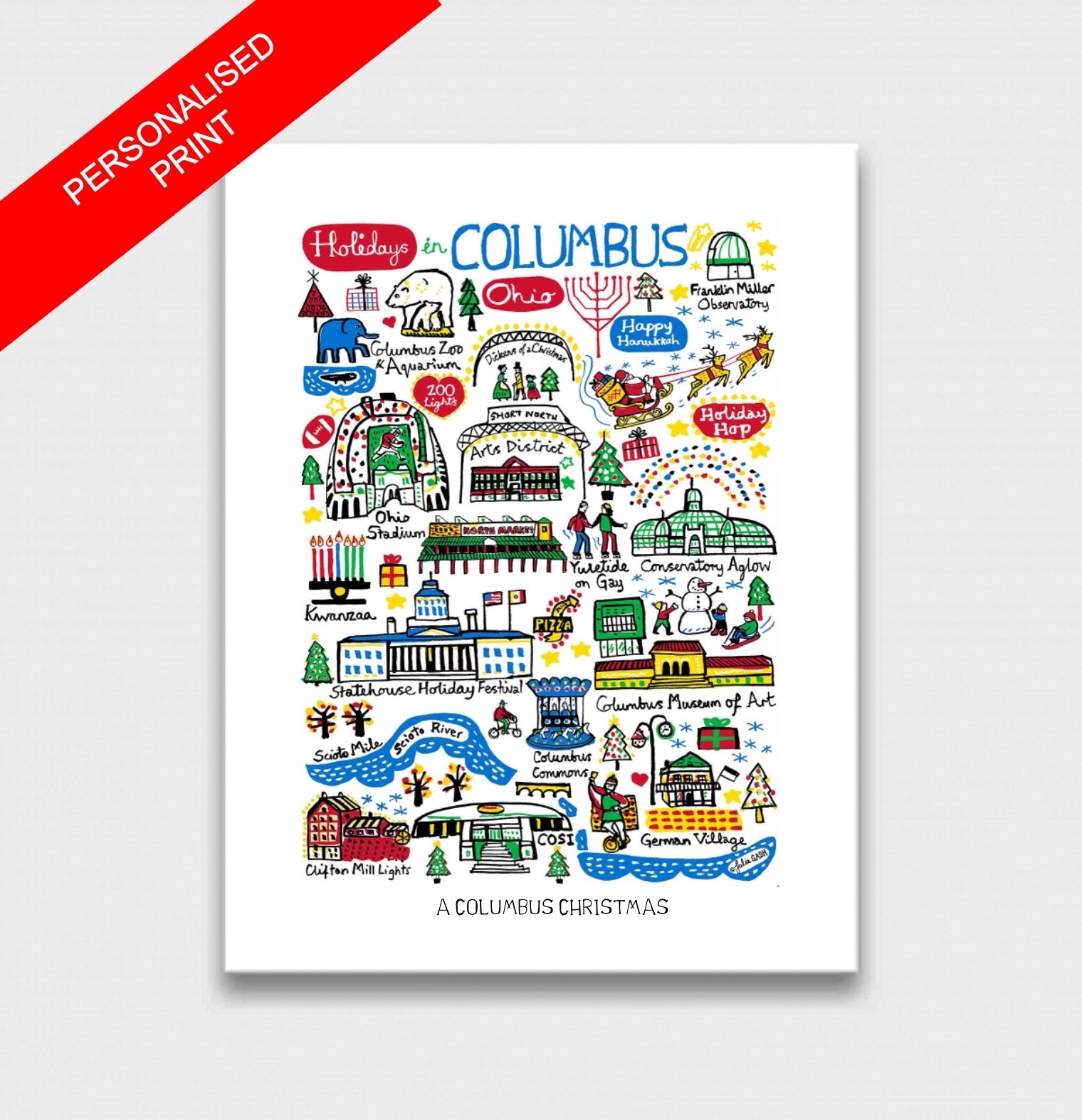 Holidays in Columbus Art Print
