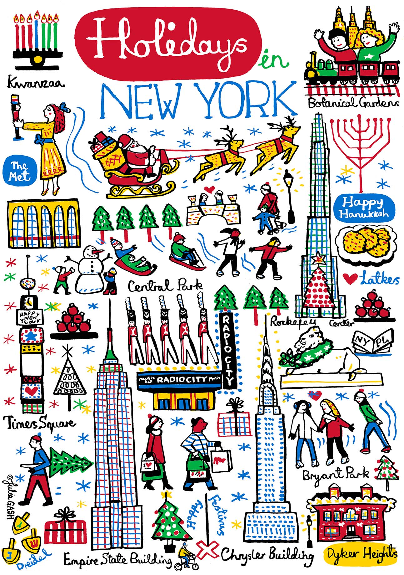 Holidays in New York Tote Bag