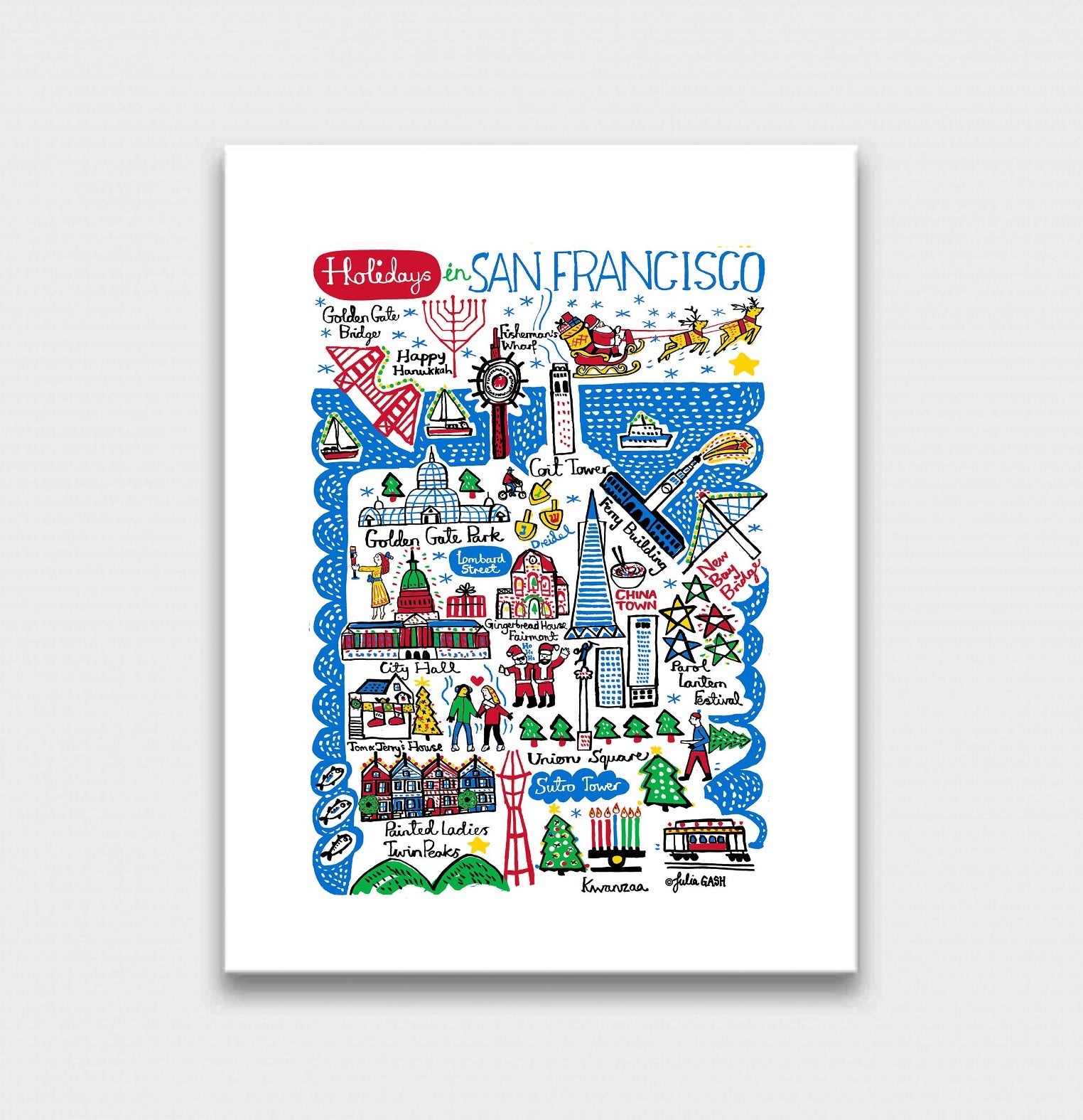 Holidays in San Francisco Art Print