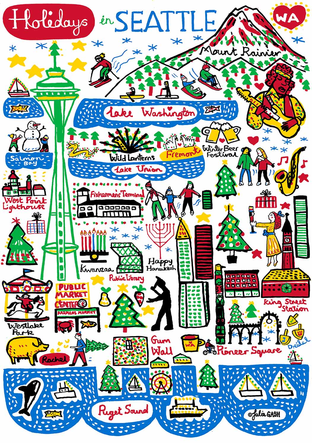 Holidays in Seattle Tote Bag