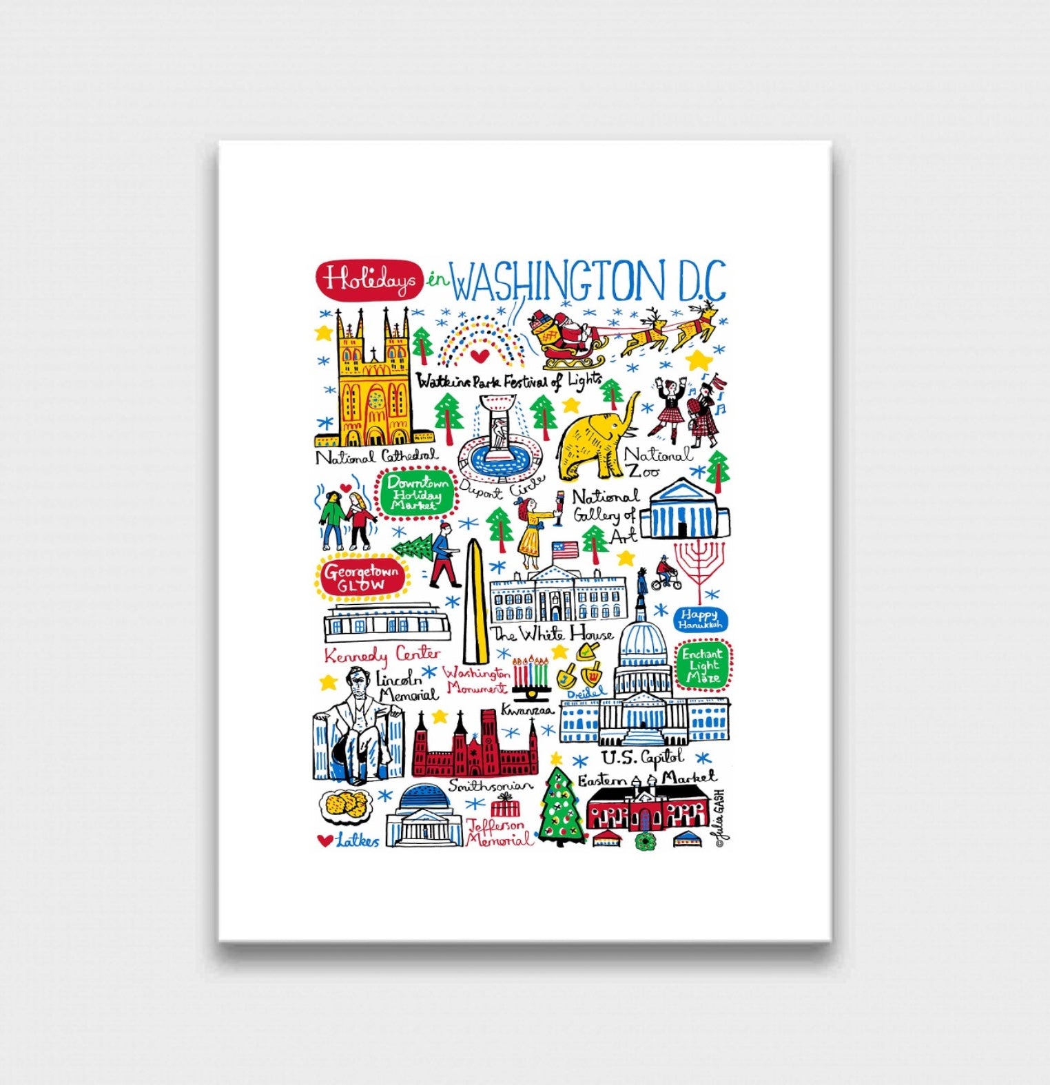Holidays in Washington DC Art Print - Julia Gash