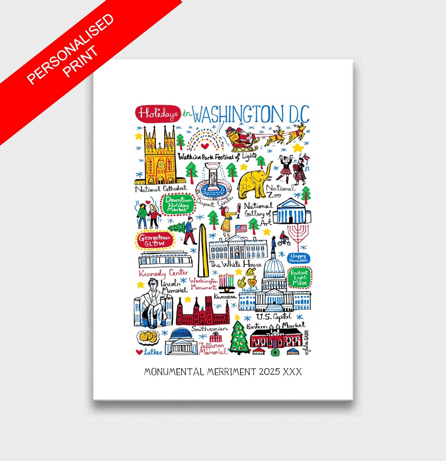 Holidays in Washington DC Art Print - Julia Gash