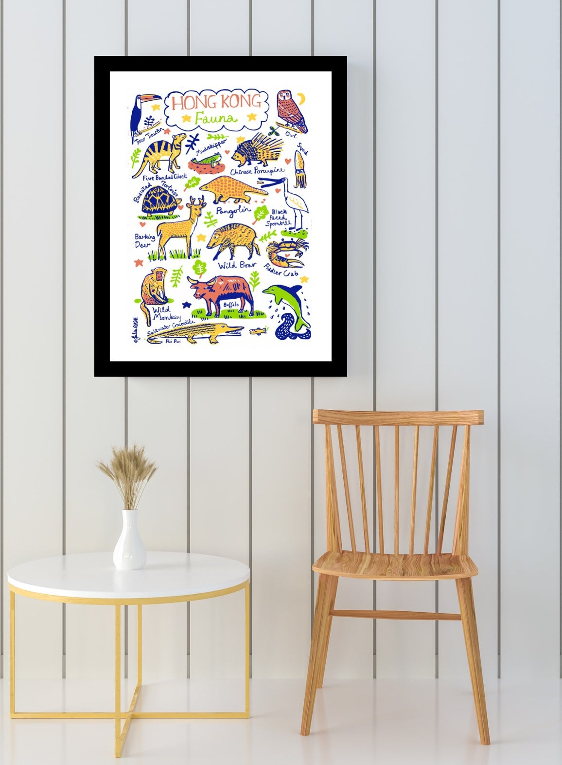 Hong Kong Fauna Art Print