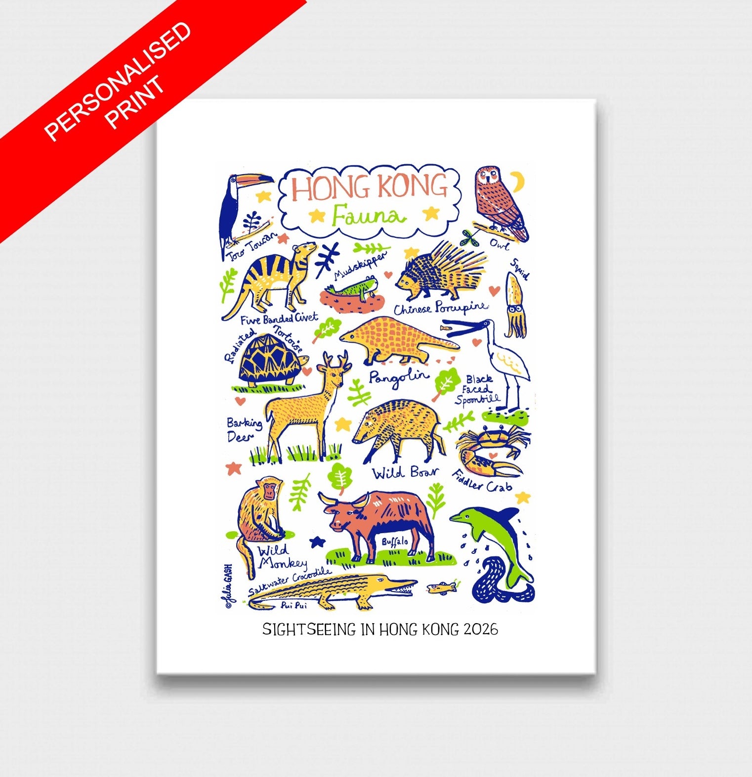 Hong Kong Fauna Art Print