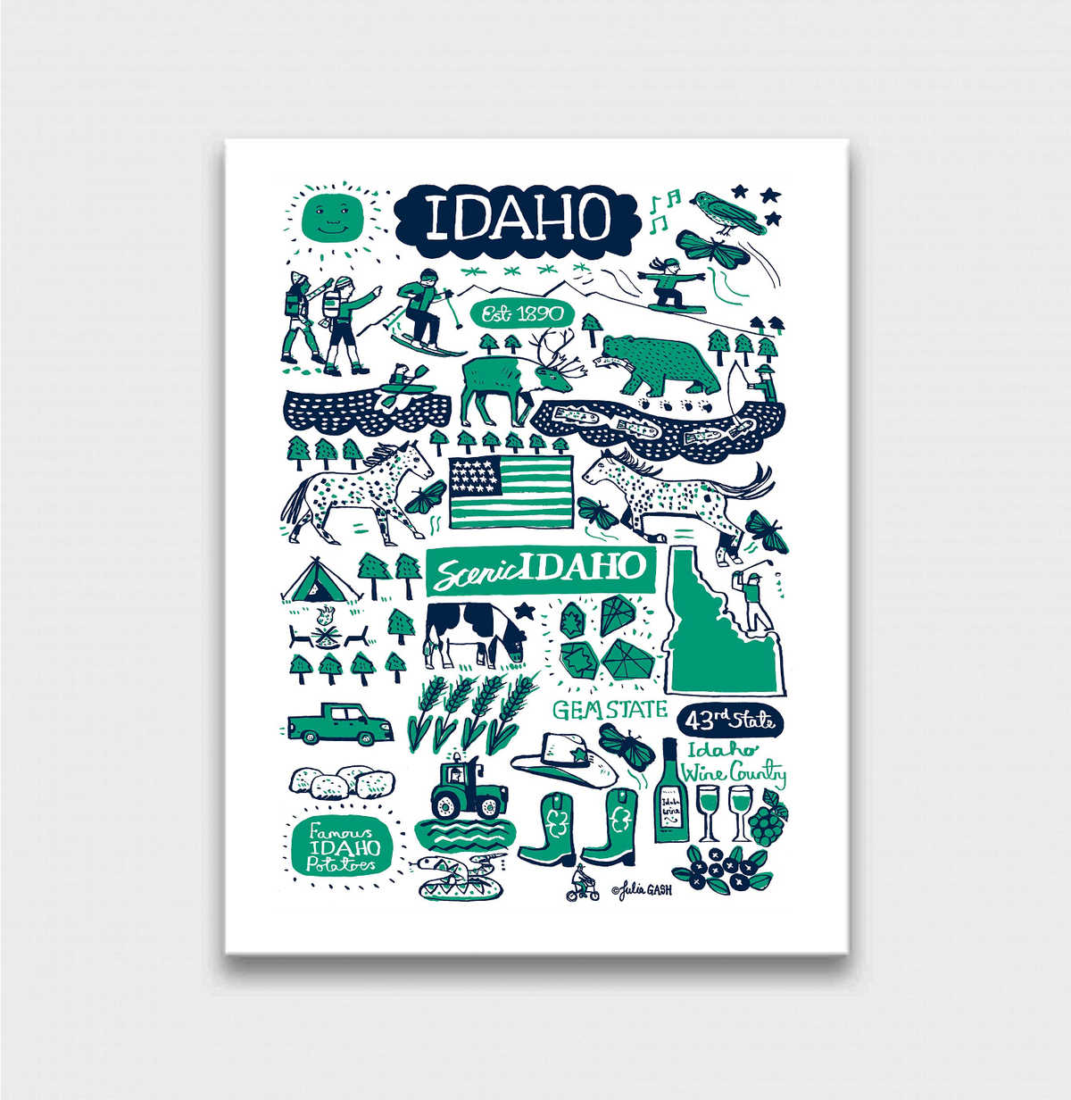 Idaho Art Print