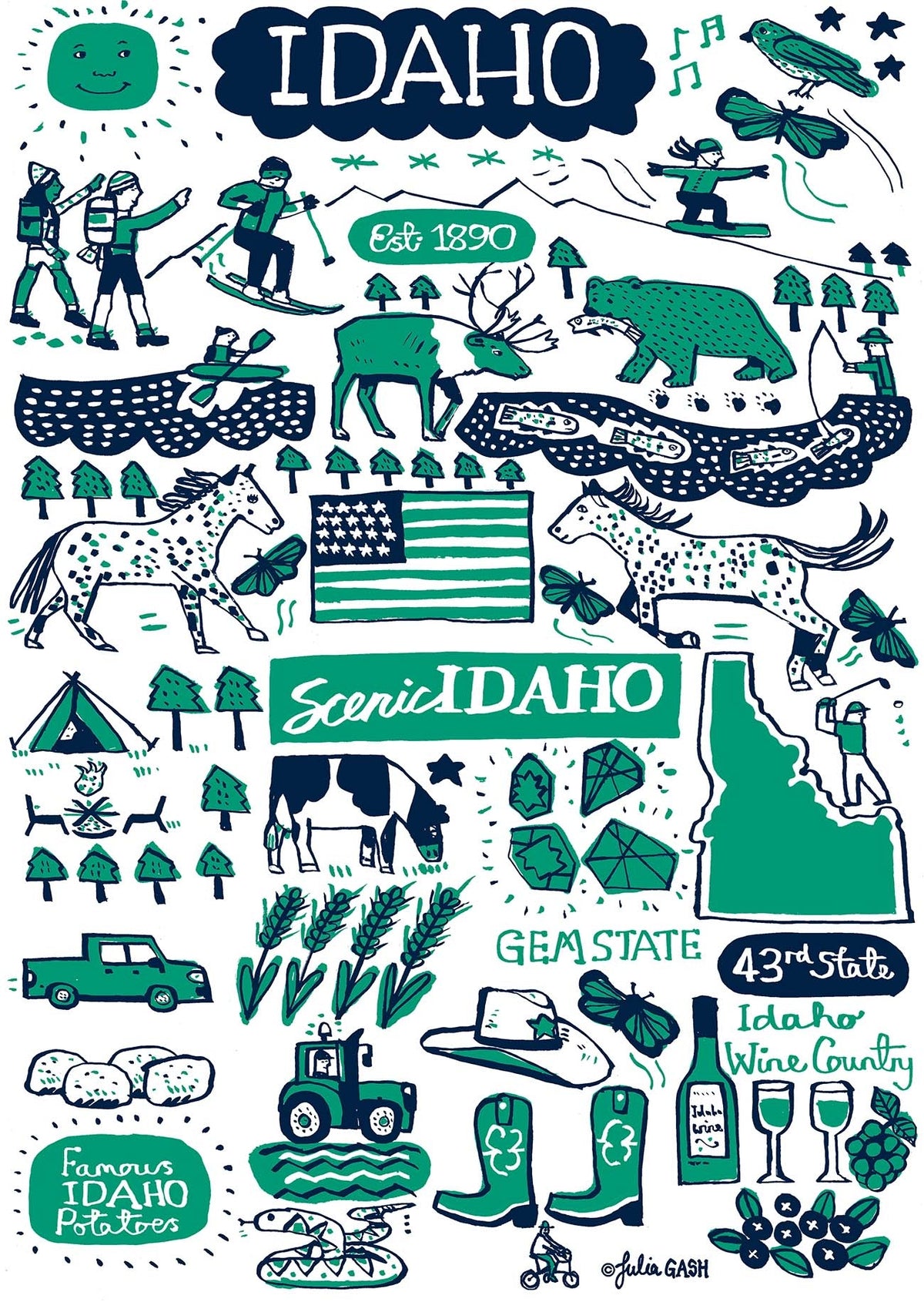 Idaho Greeting Card