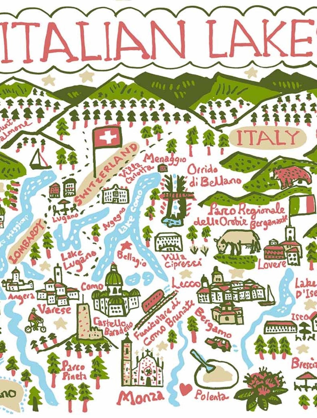 Italian Lakes Greeting Card