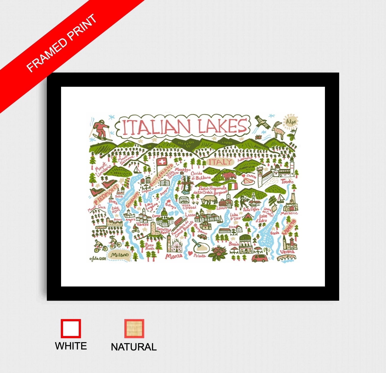 Italian Lakes Art Print