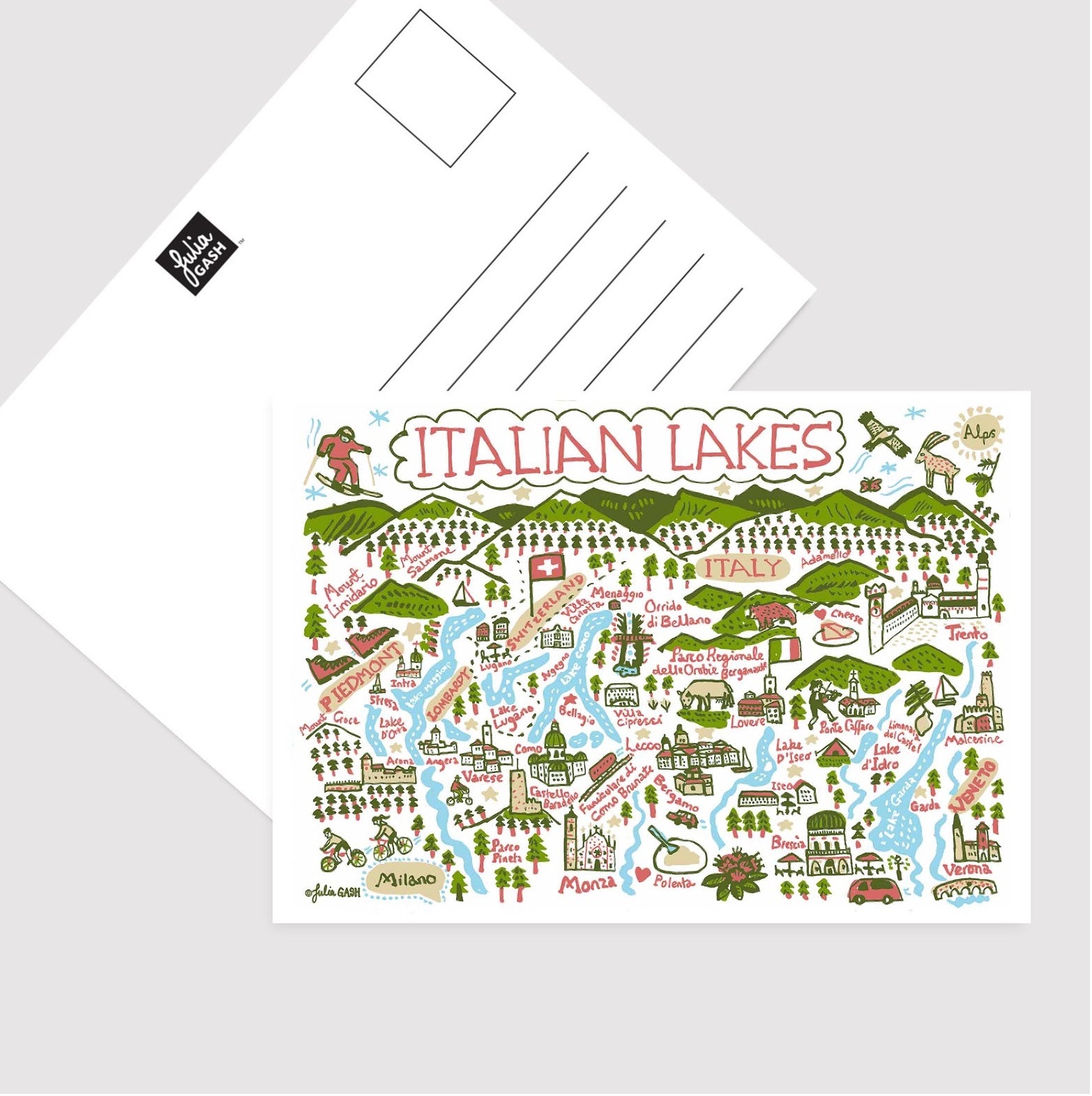 Italian Lakes Postcard