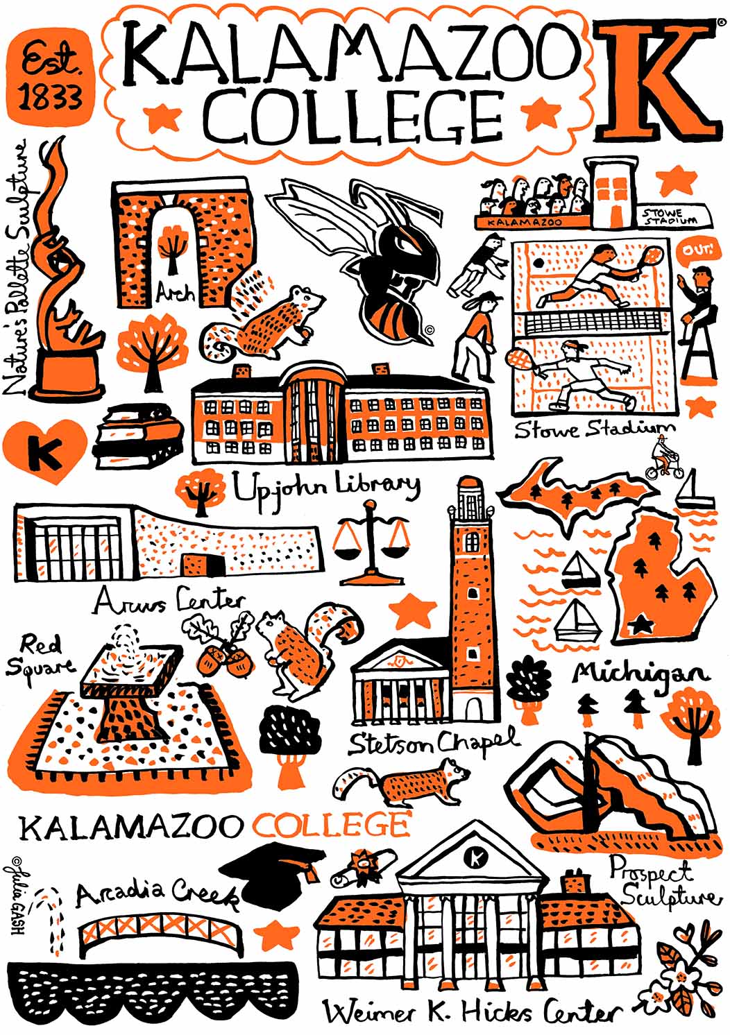 Kalamazoo College Design by Julia Gash