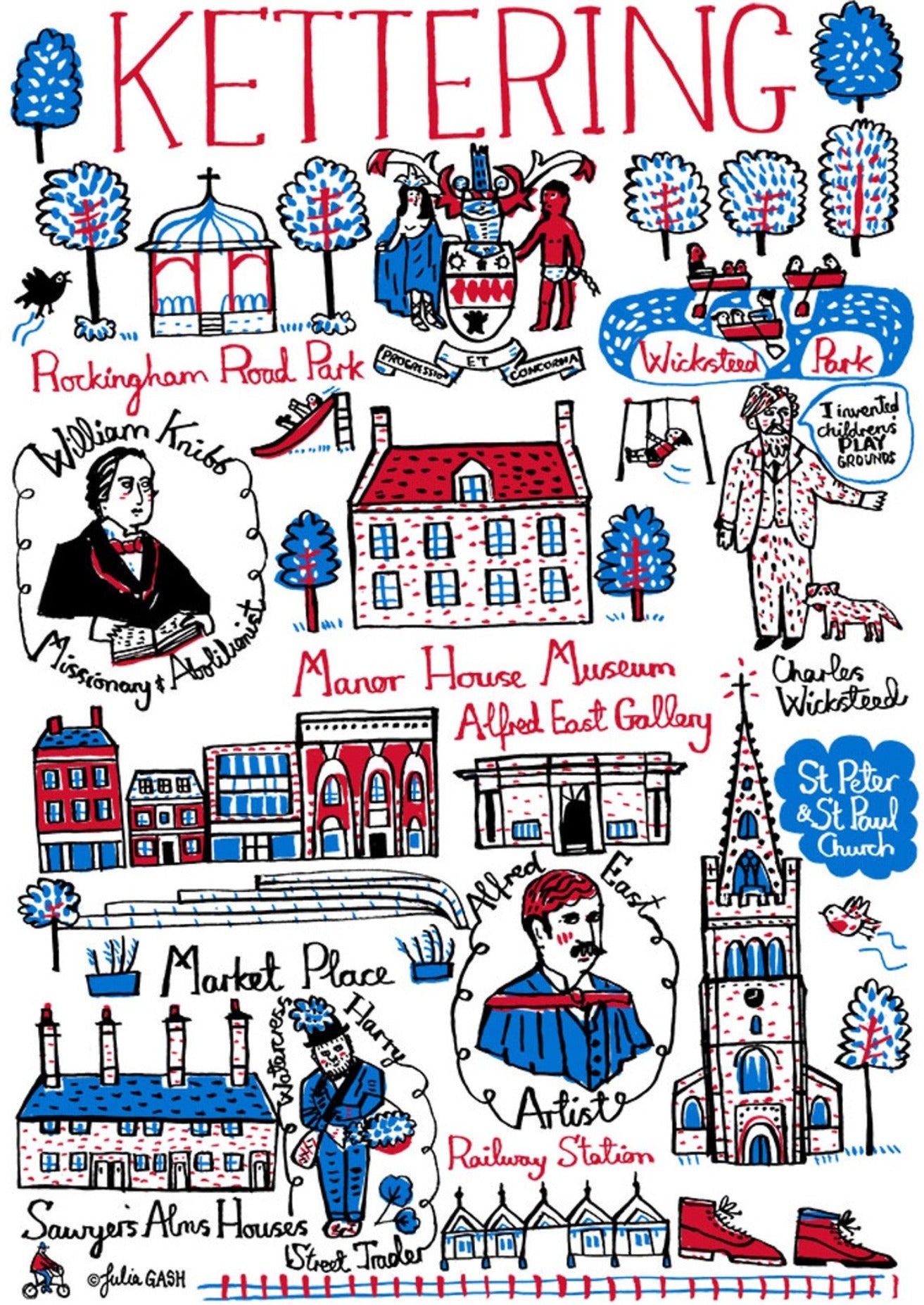 Kettering Postcard by Julia Gash