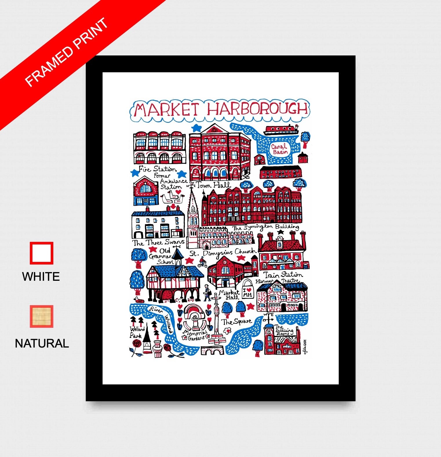 Market Harborough Art Print by Julia Gash