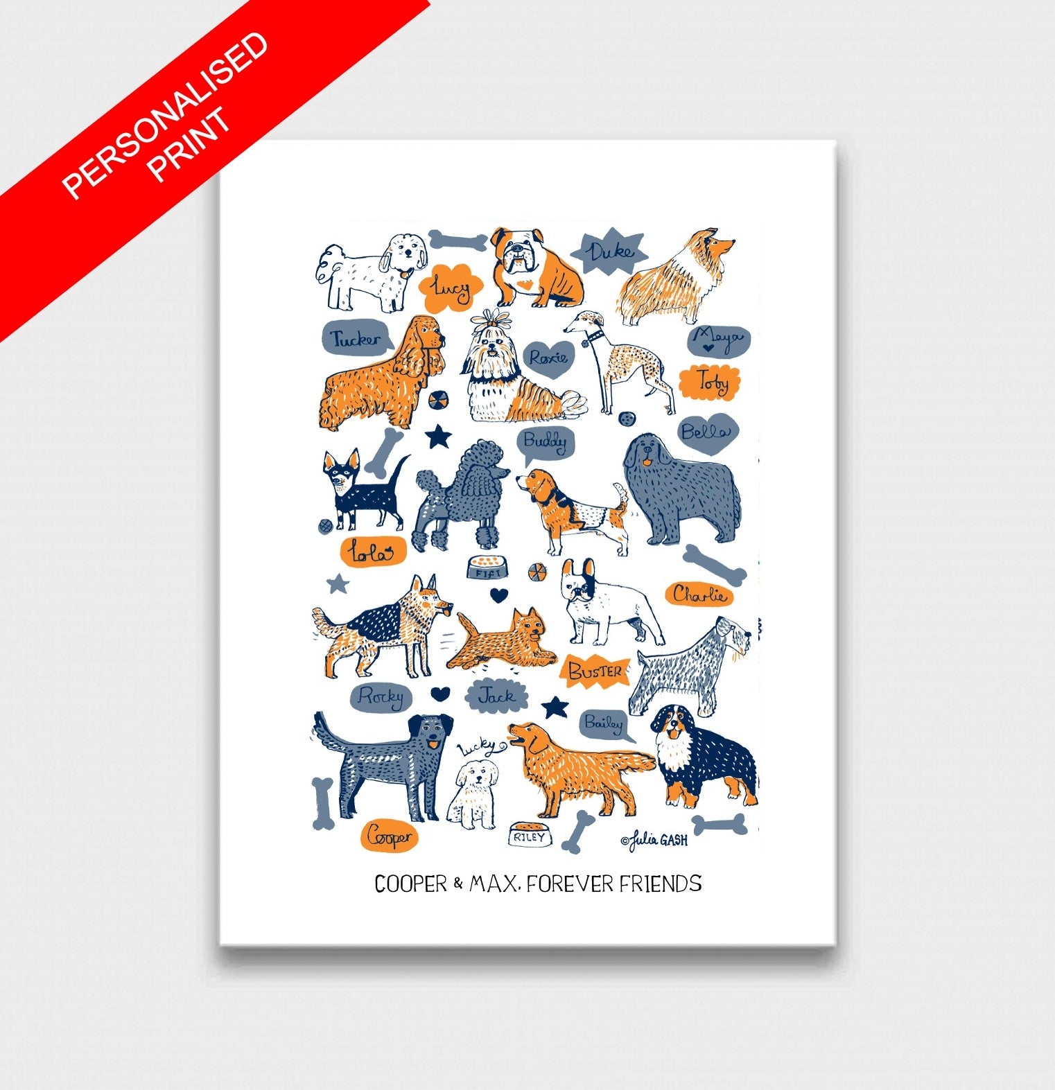 Our Best Friends Art Print - Julia Gash