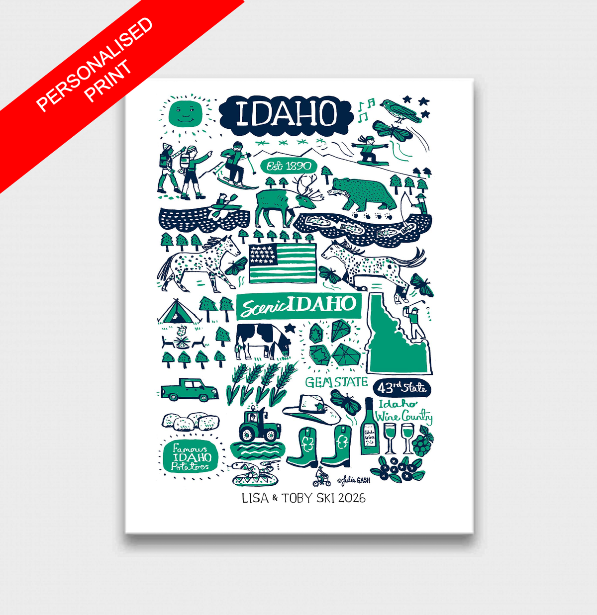 Idaho Art Print