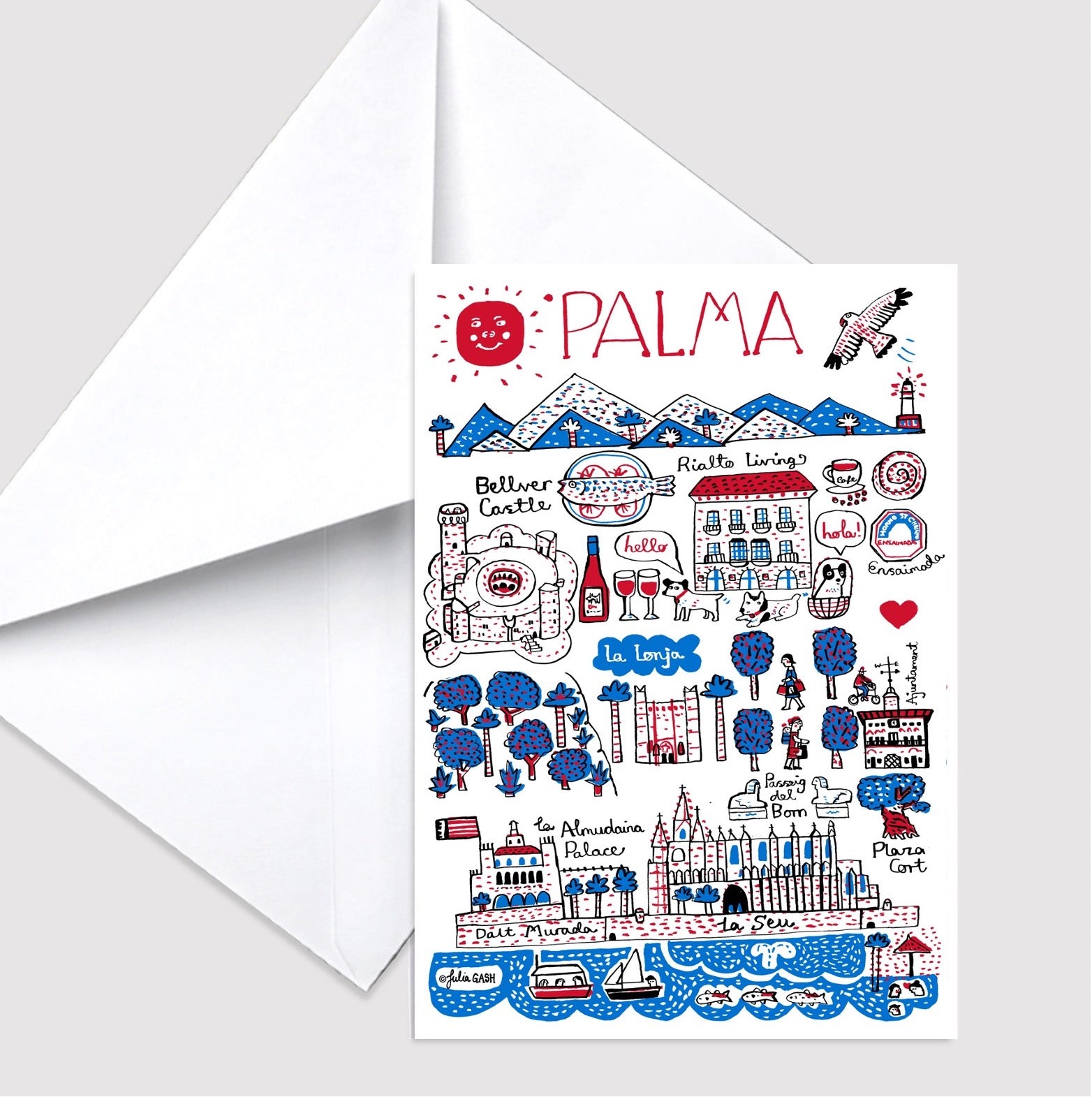 Palma Greeting Card by Julia Gash