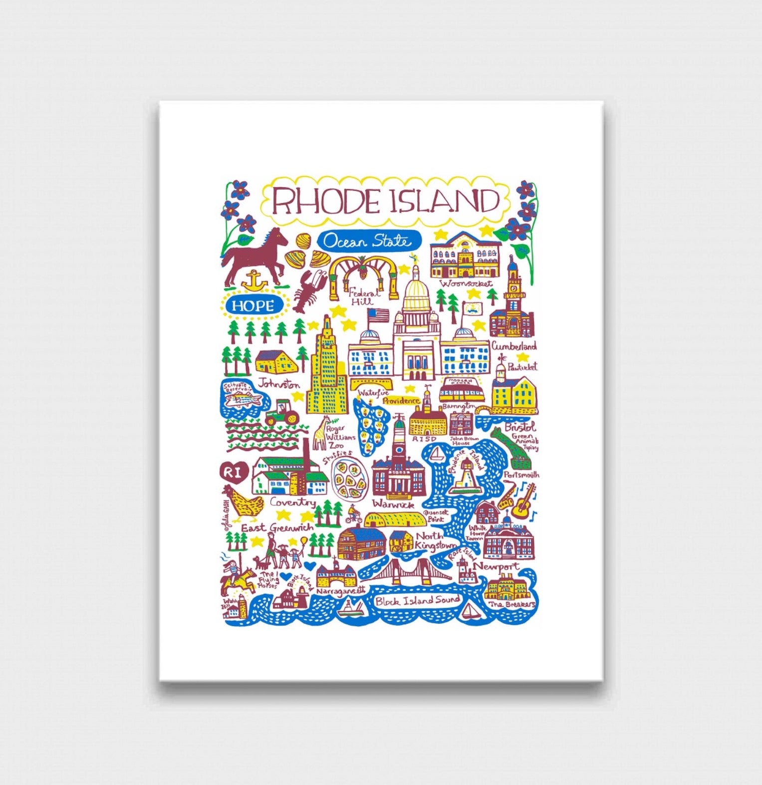 Rhode Island Art Print by Julia Gash