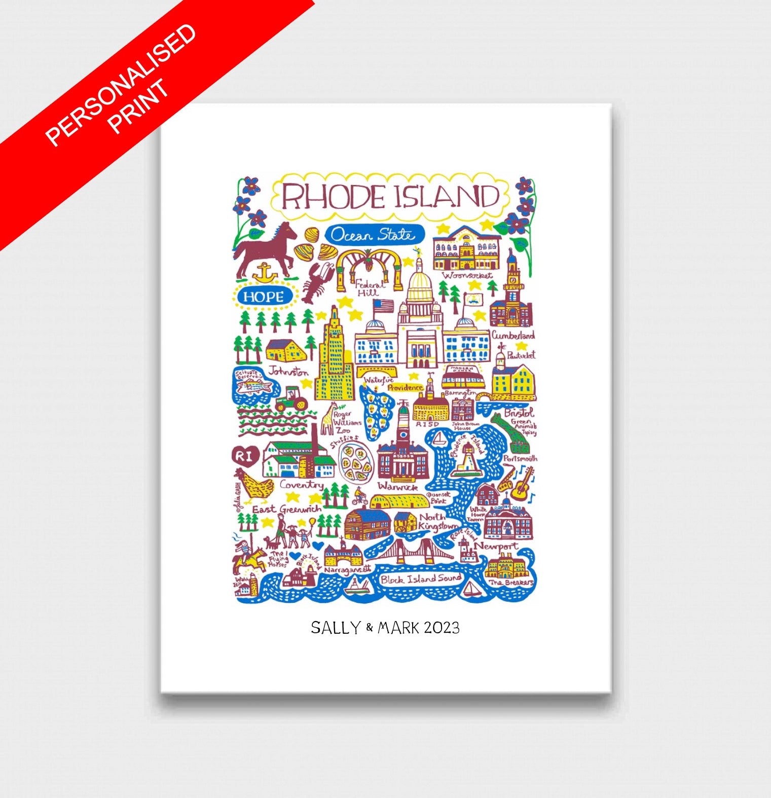 Rhode Island Art Print by Julia Gash