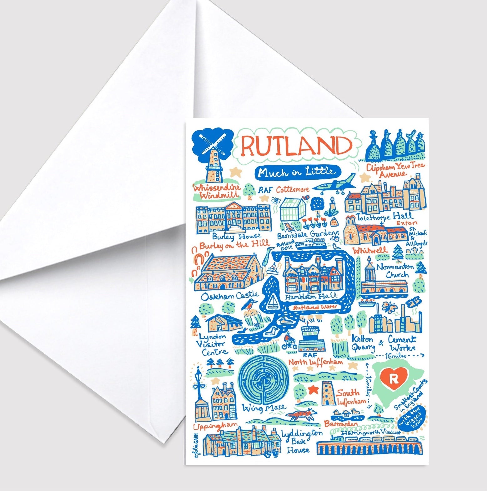 Rutland Greeting card by Julia Gash