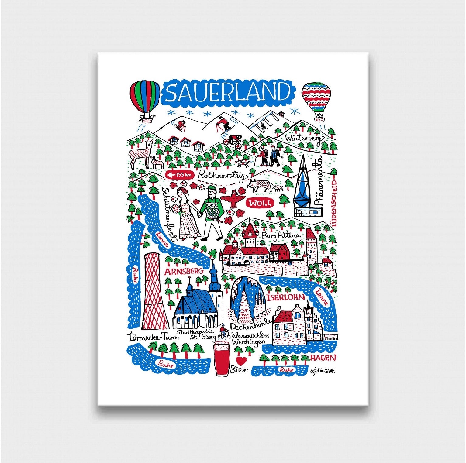 Sauerland Art Print by Julia Gash