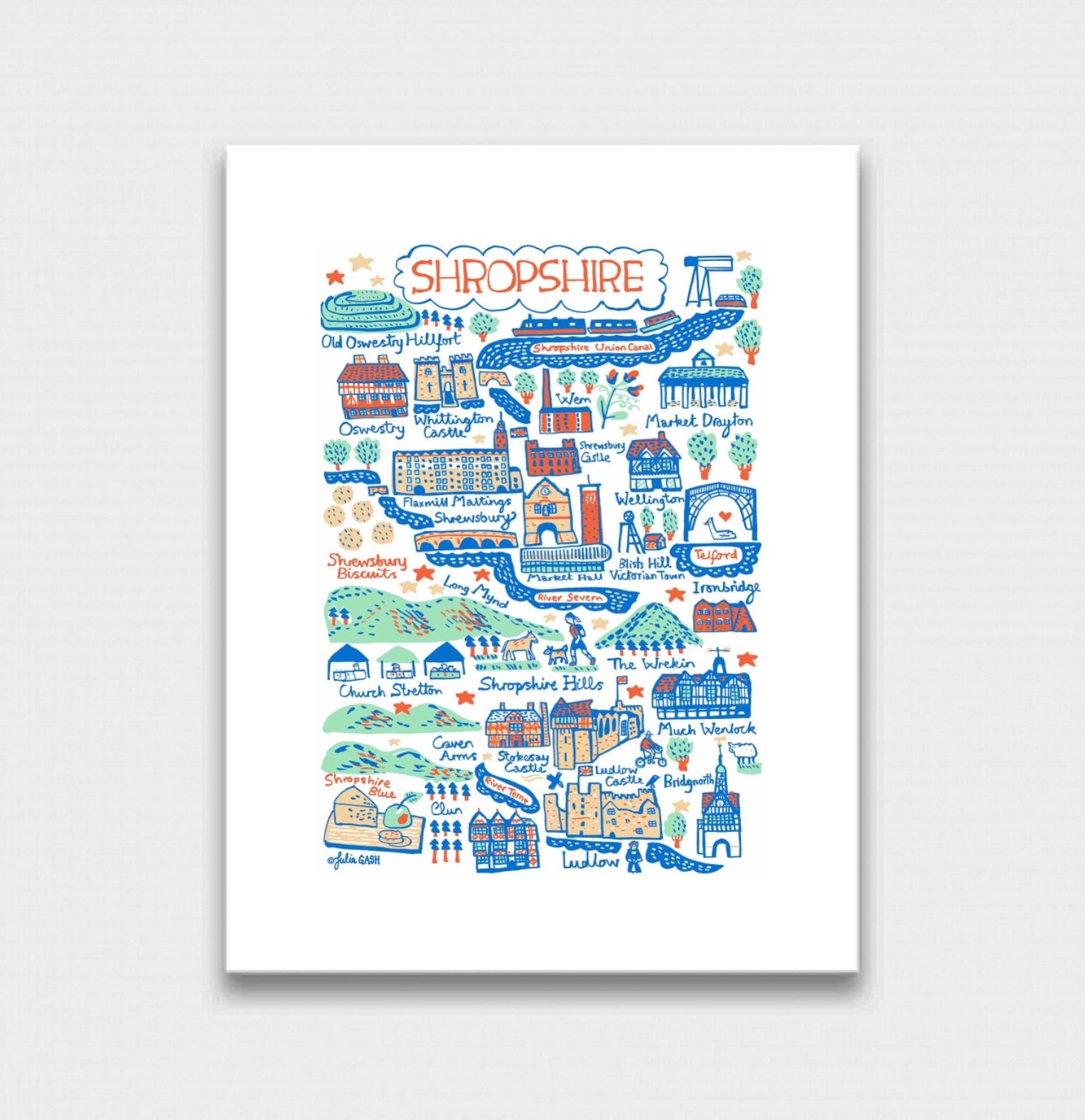 Shropshire Art Print by Julia Gash