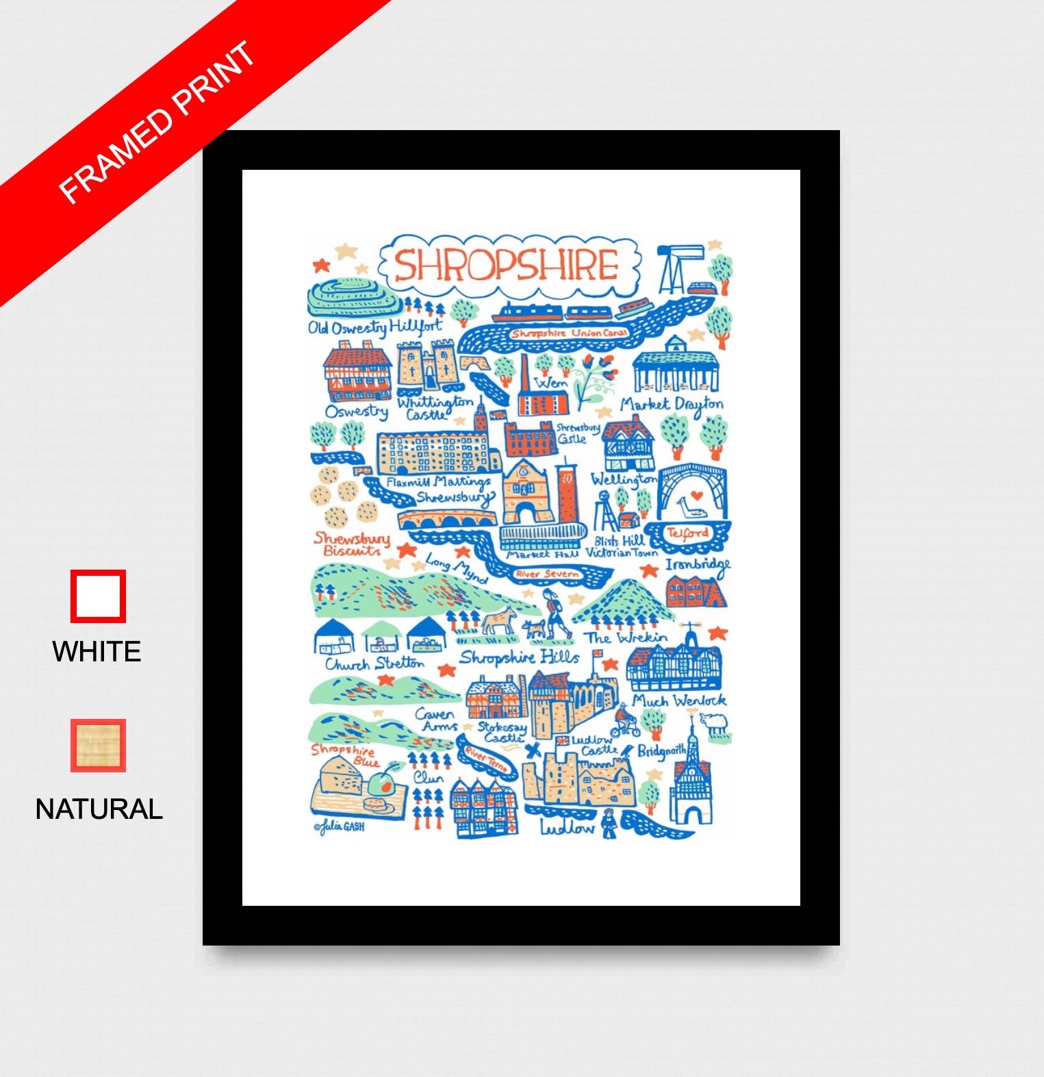 Shropshire Art Print by Julia Gash