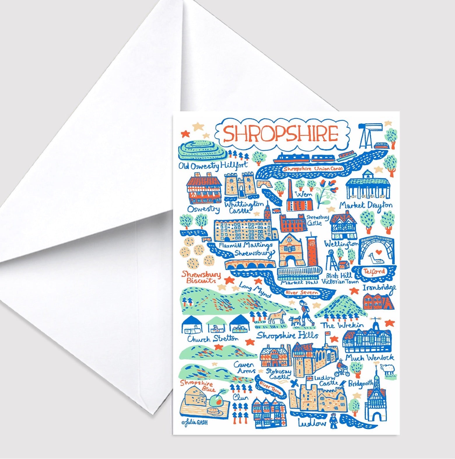 Shropshire Greeting Card Julia Gash
