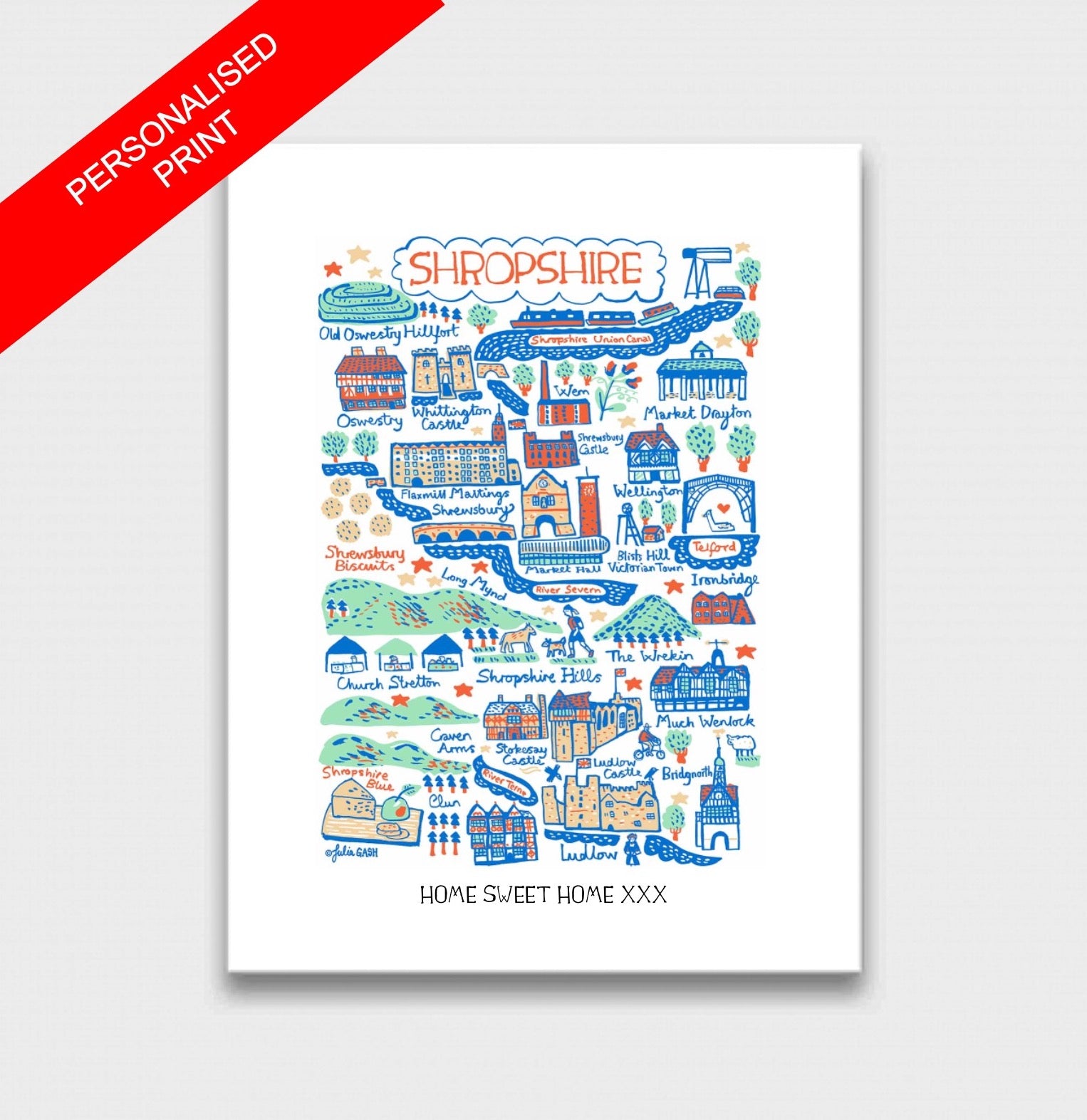 Shropshire Art Print by Julia Gash