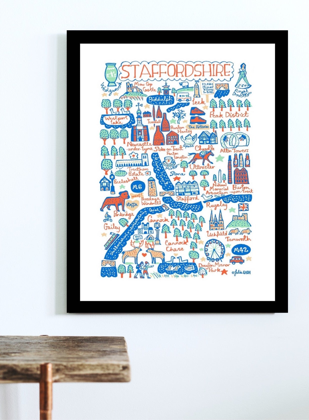 Staffordshire Art Print by Julia Gash