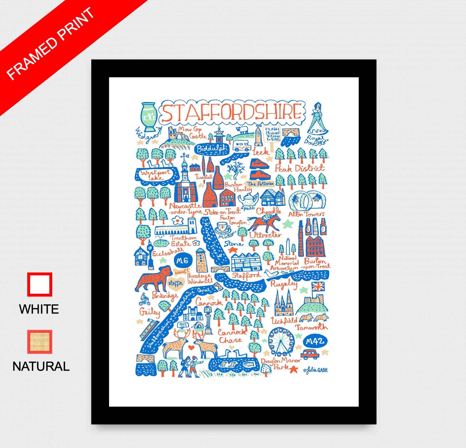 Staffordshire Art Print by Julia Gash