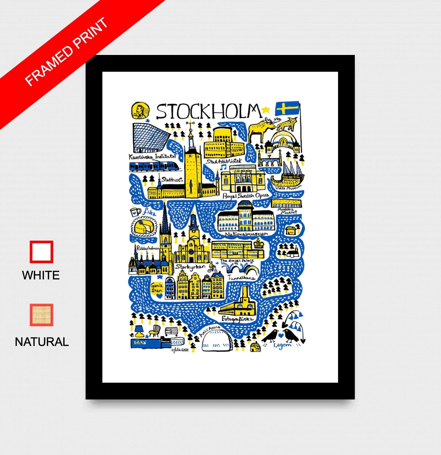 Stockholm Art Print by Julia Gash
