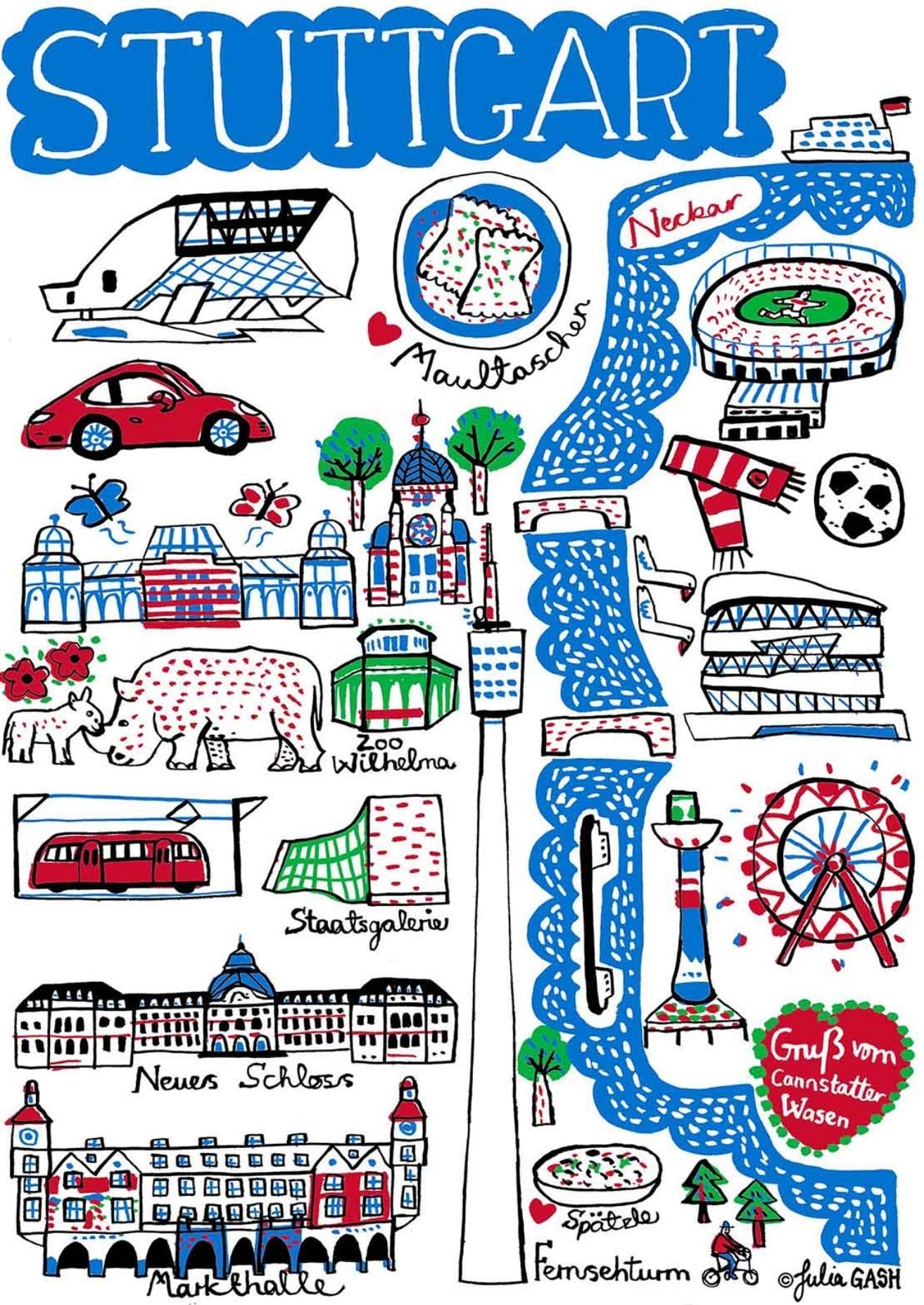 Stuttgart Tote Bag by Julia Gash