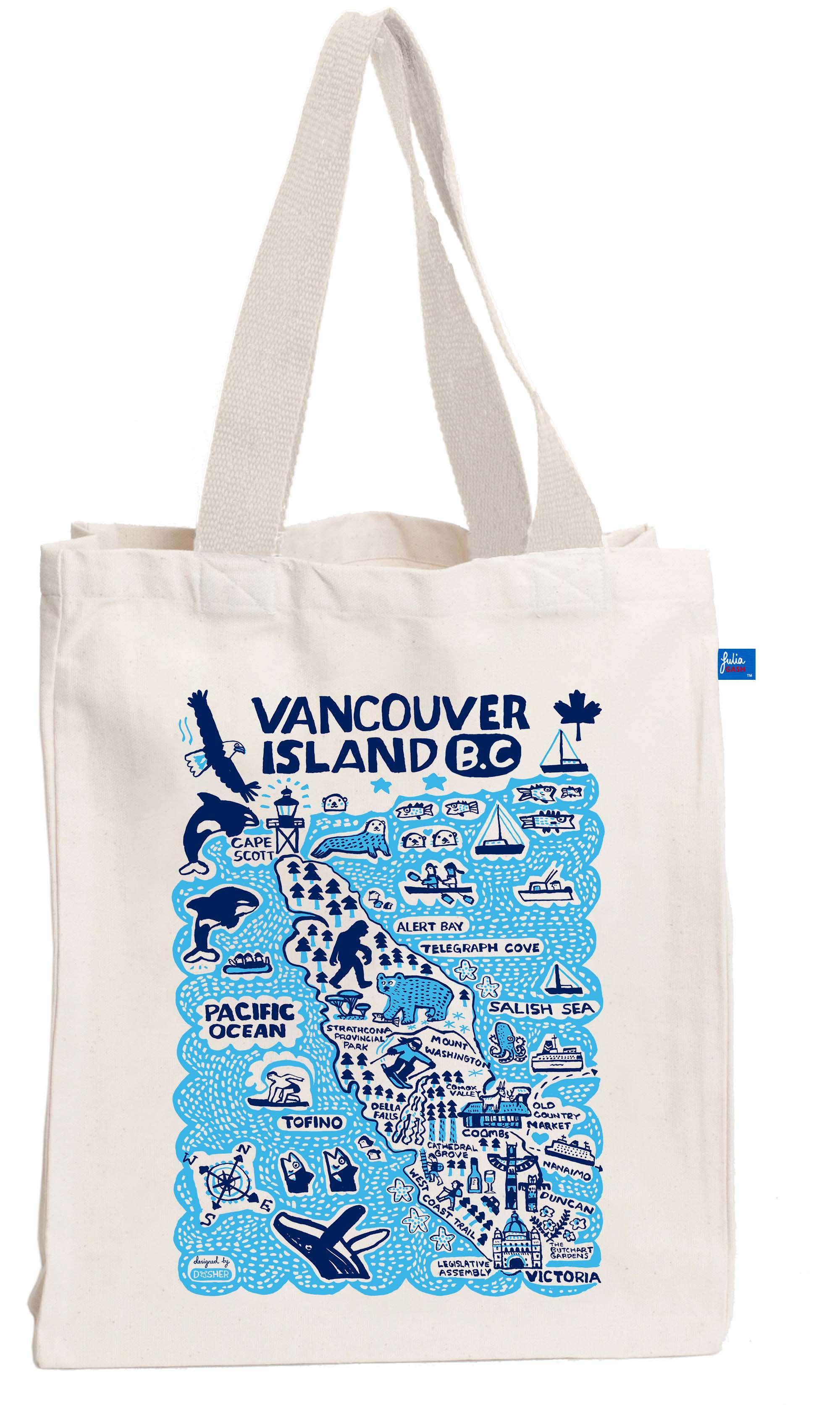 Vancouver Island by Dasher Tote Bag